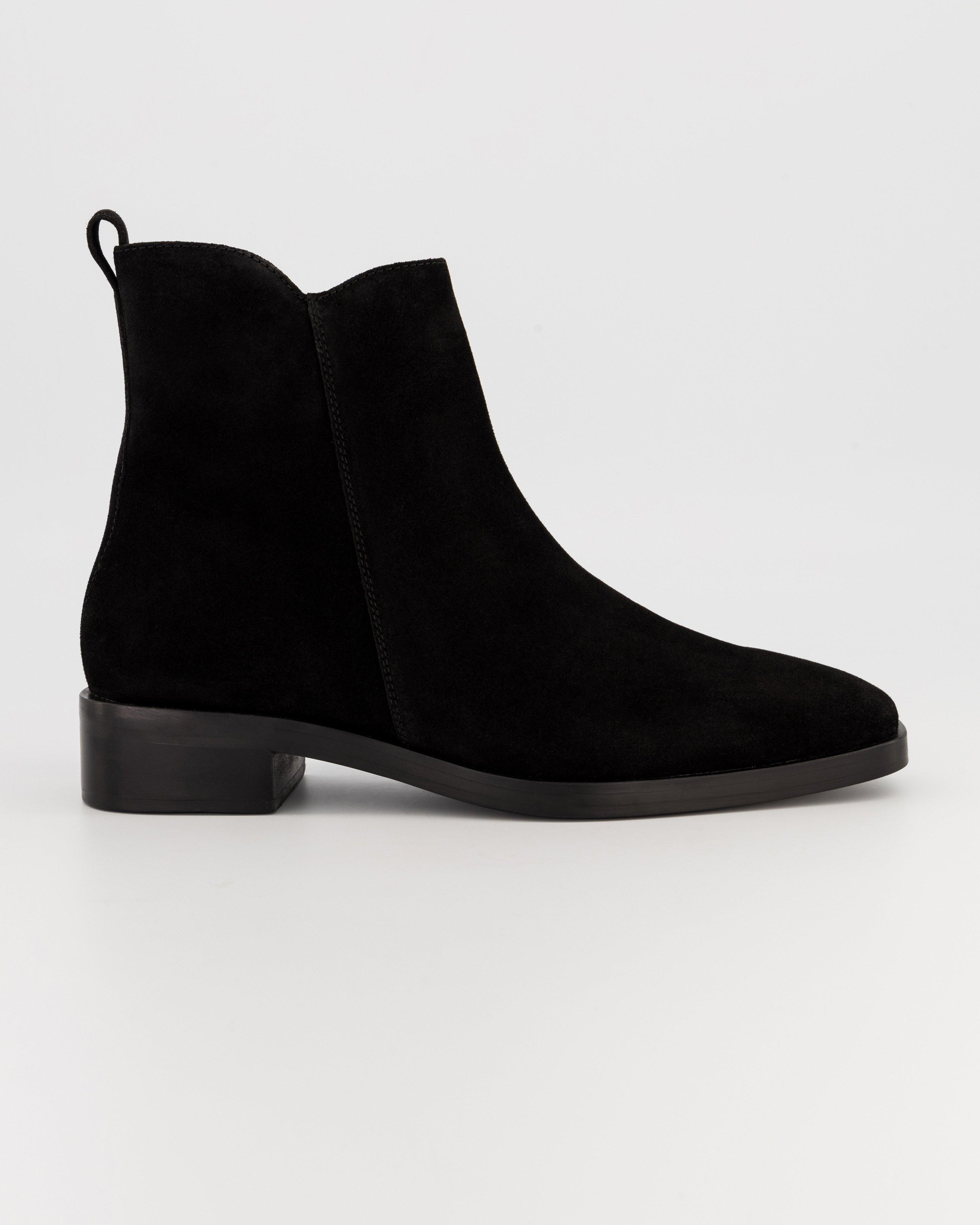 Chi Suede Ankle Boot -  Black