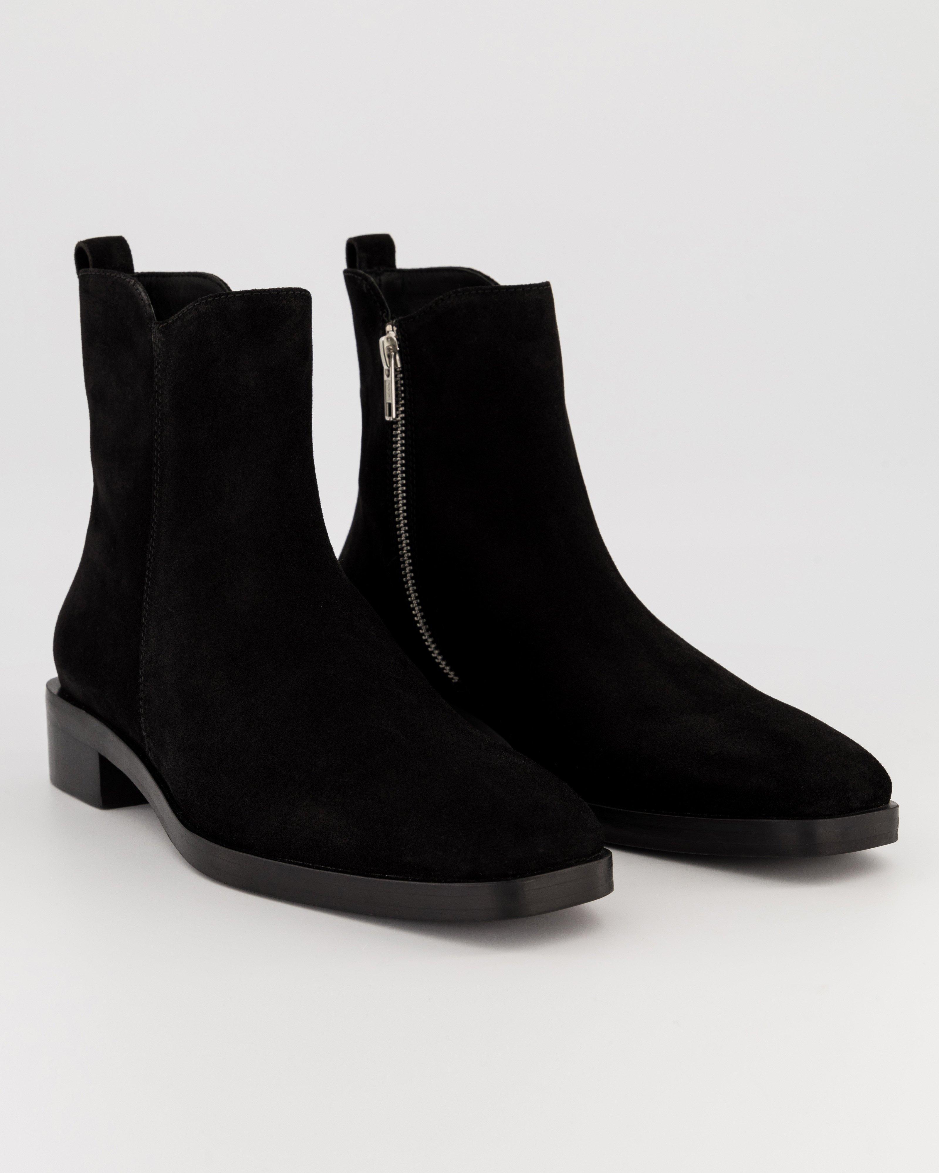 Chi Suede Ankle Boot -  Black