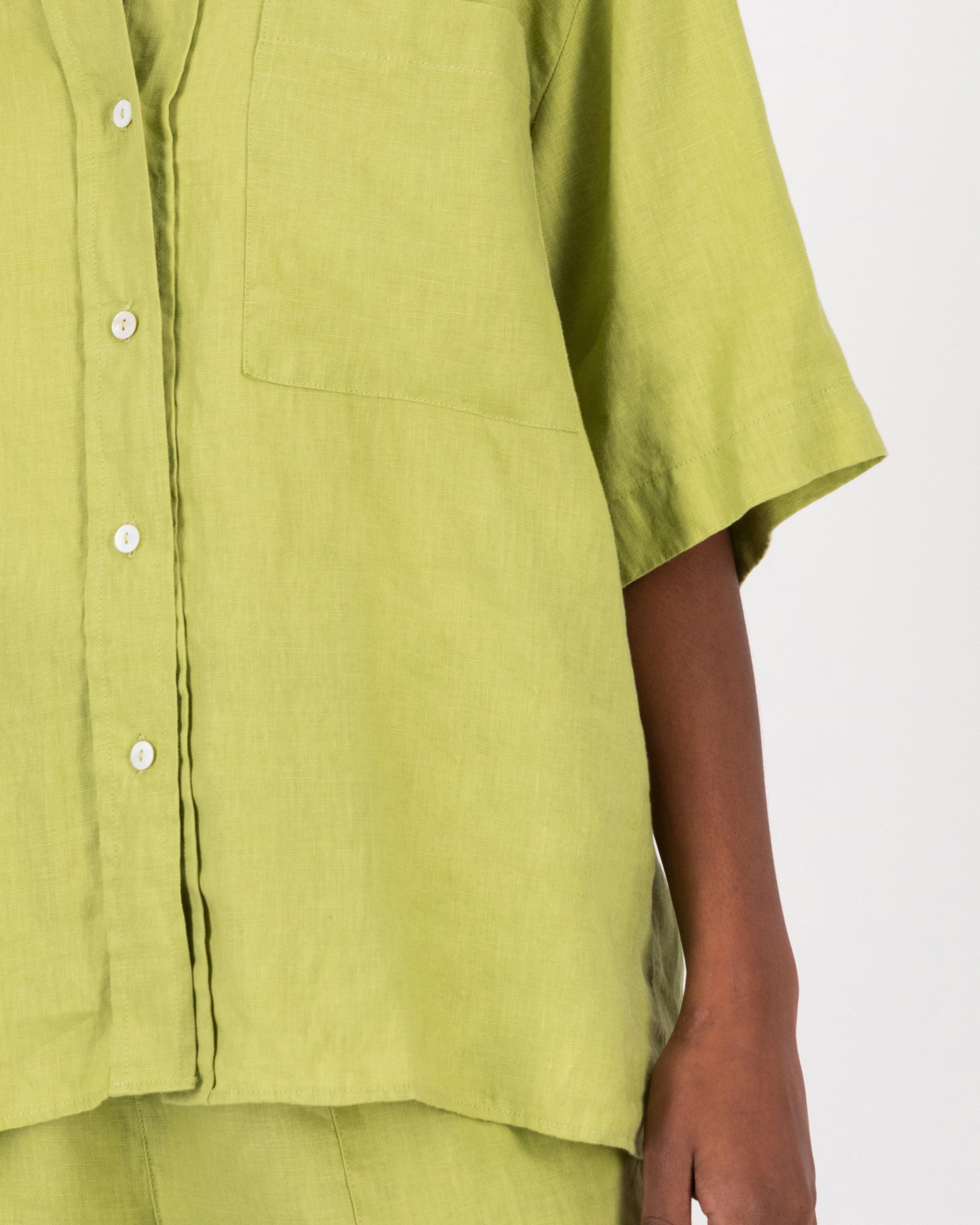 Camryn Linen Shirt -  Pale Green