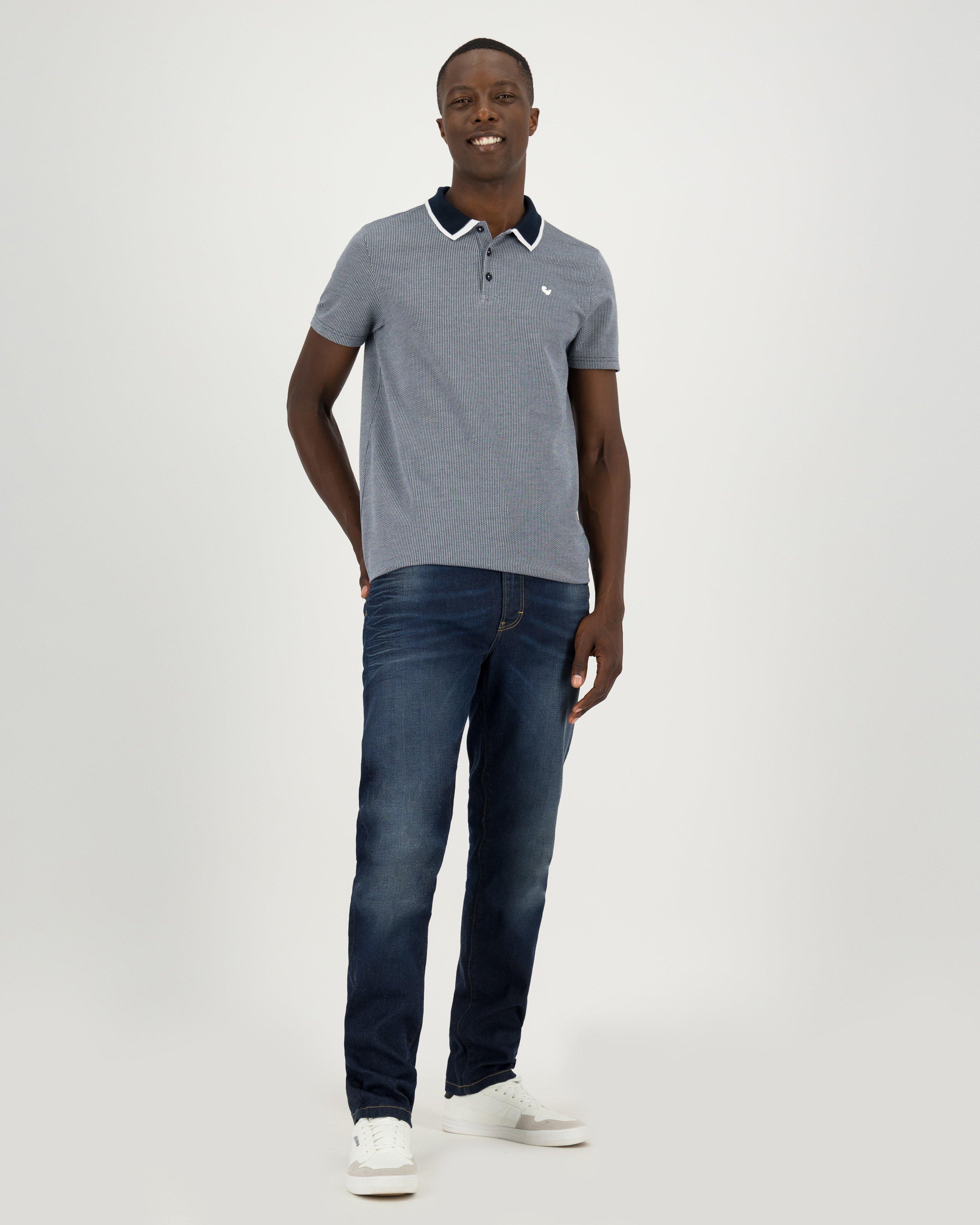 Men's Tiger Relaxed Fit Golfer -  Navy