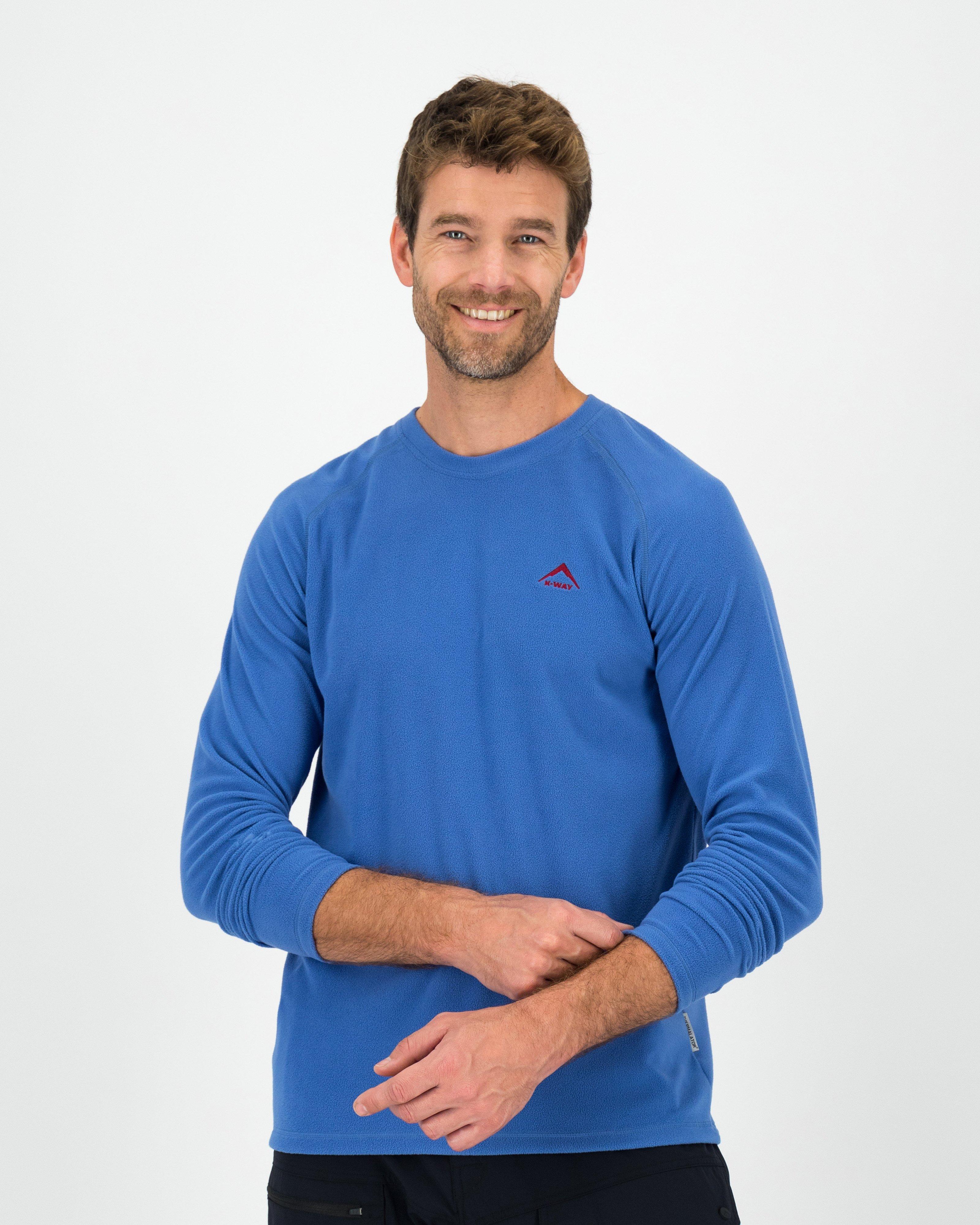 K-Way Men's Straus Eco Fleece Top -  Mid Blue