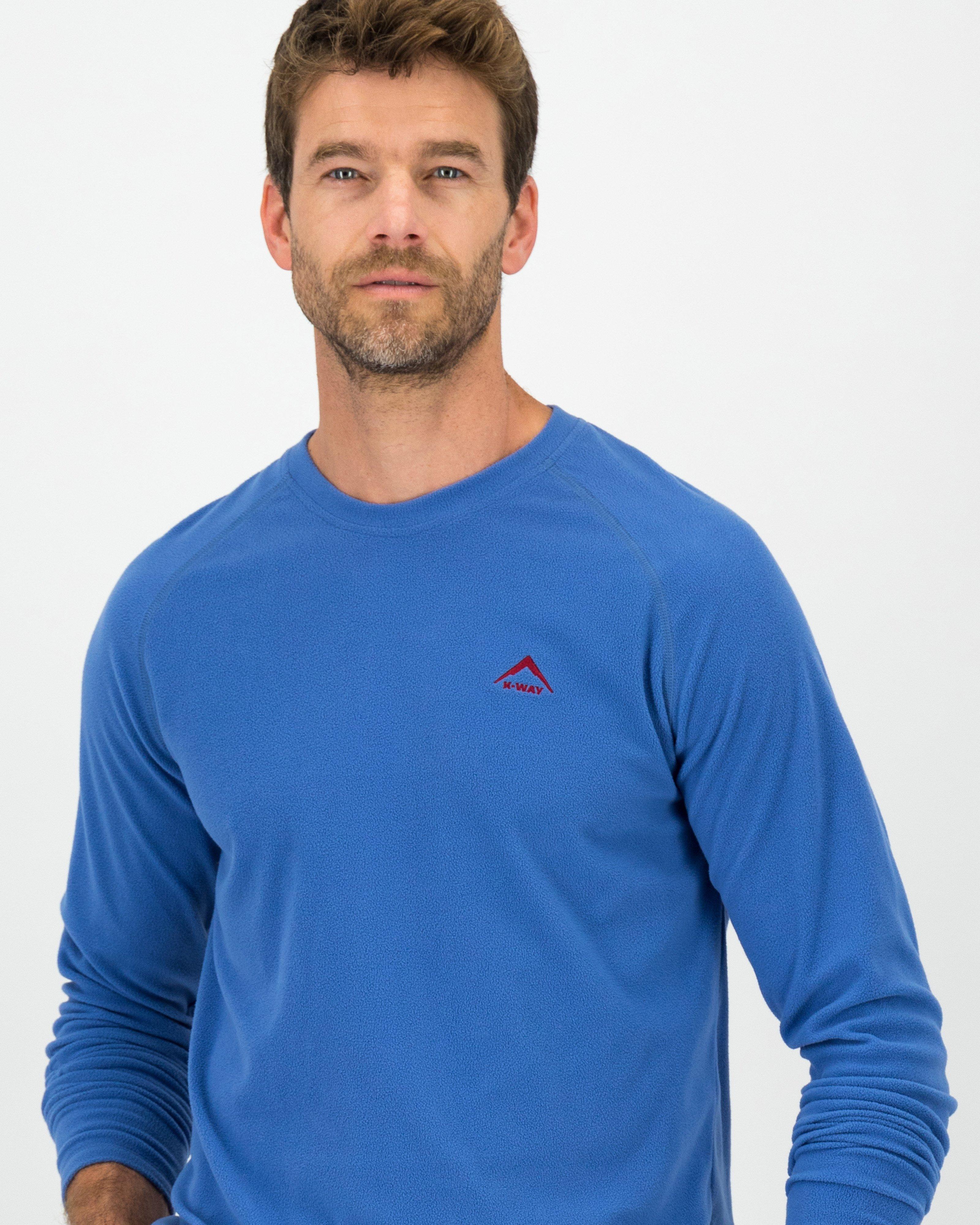 K-Way Men's Straus Eco Fleece Top -  Mid Blue