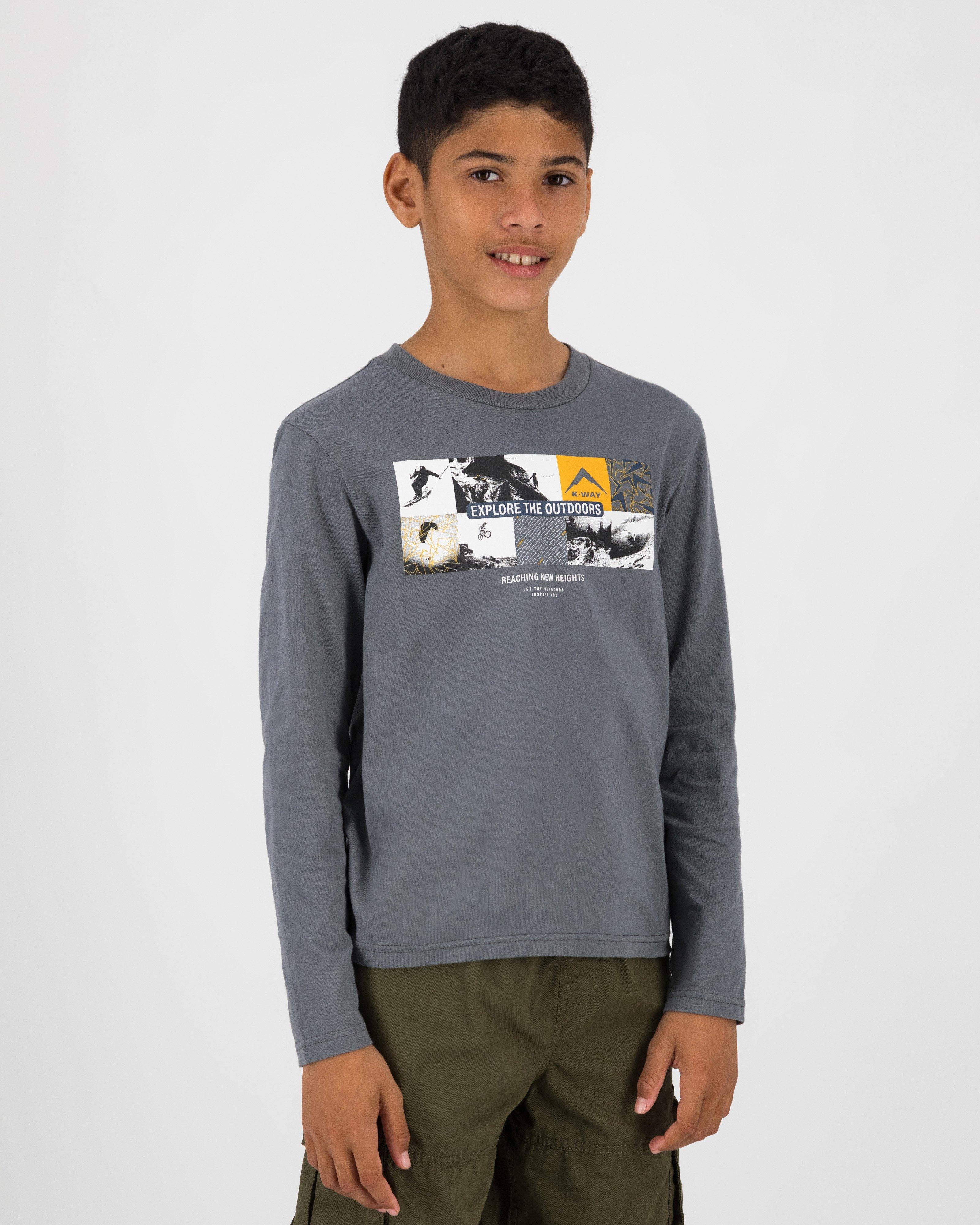 K-Way Youth Graphic T-shirt -  Charcoal