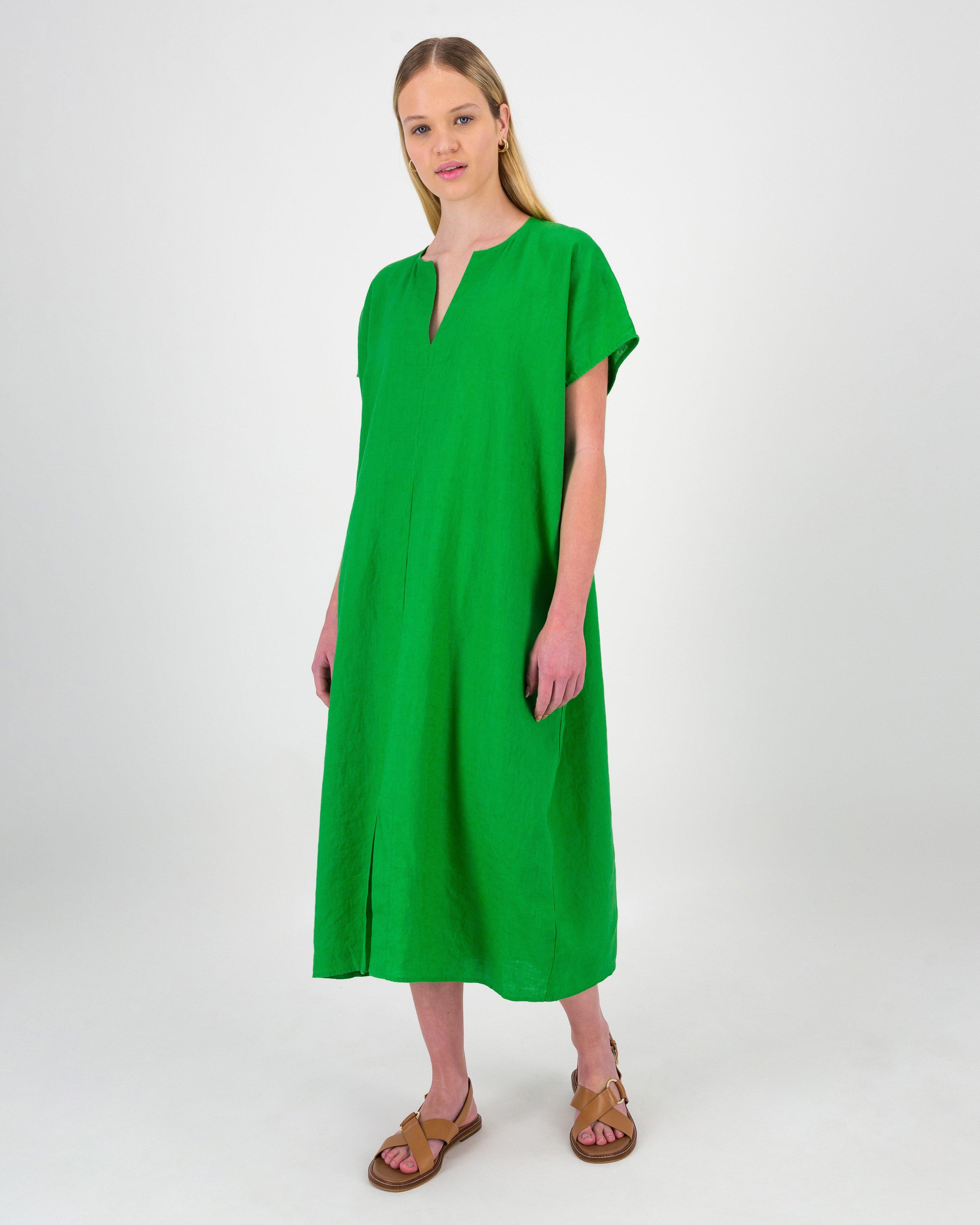 Edith Long Kaftan -  Green