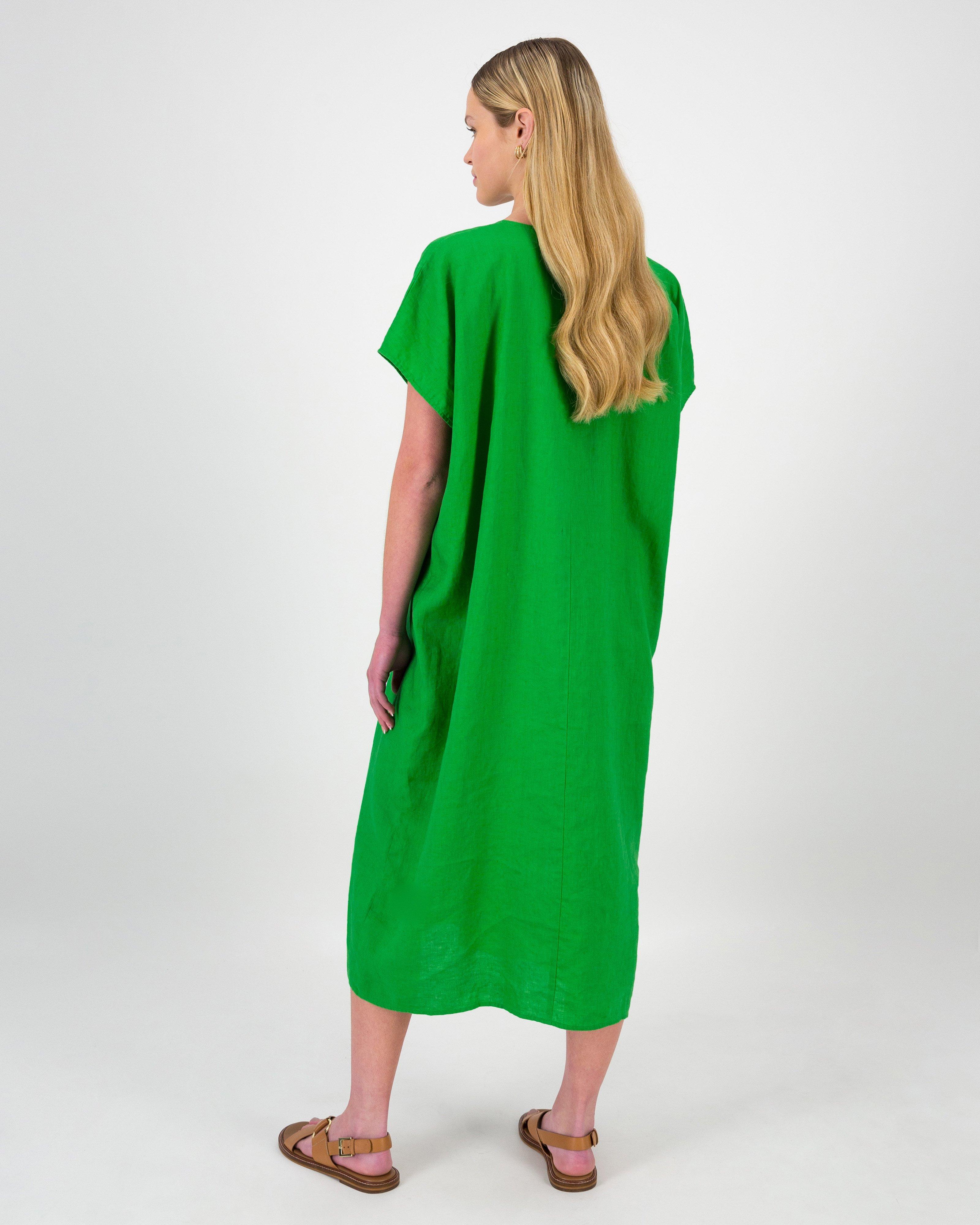 Edith Long Kaftan -  Green