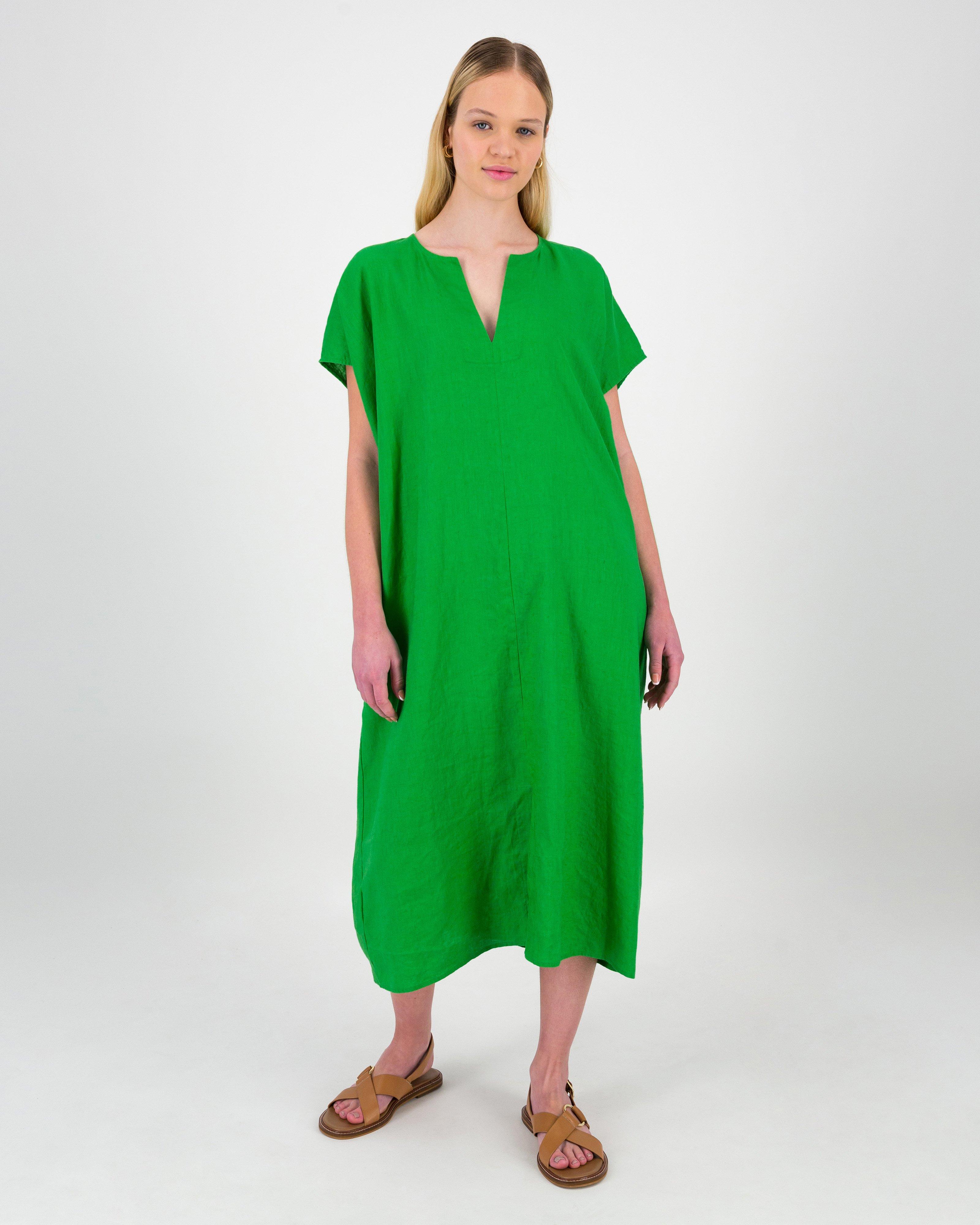 Edith Long Kaftan -  Green