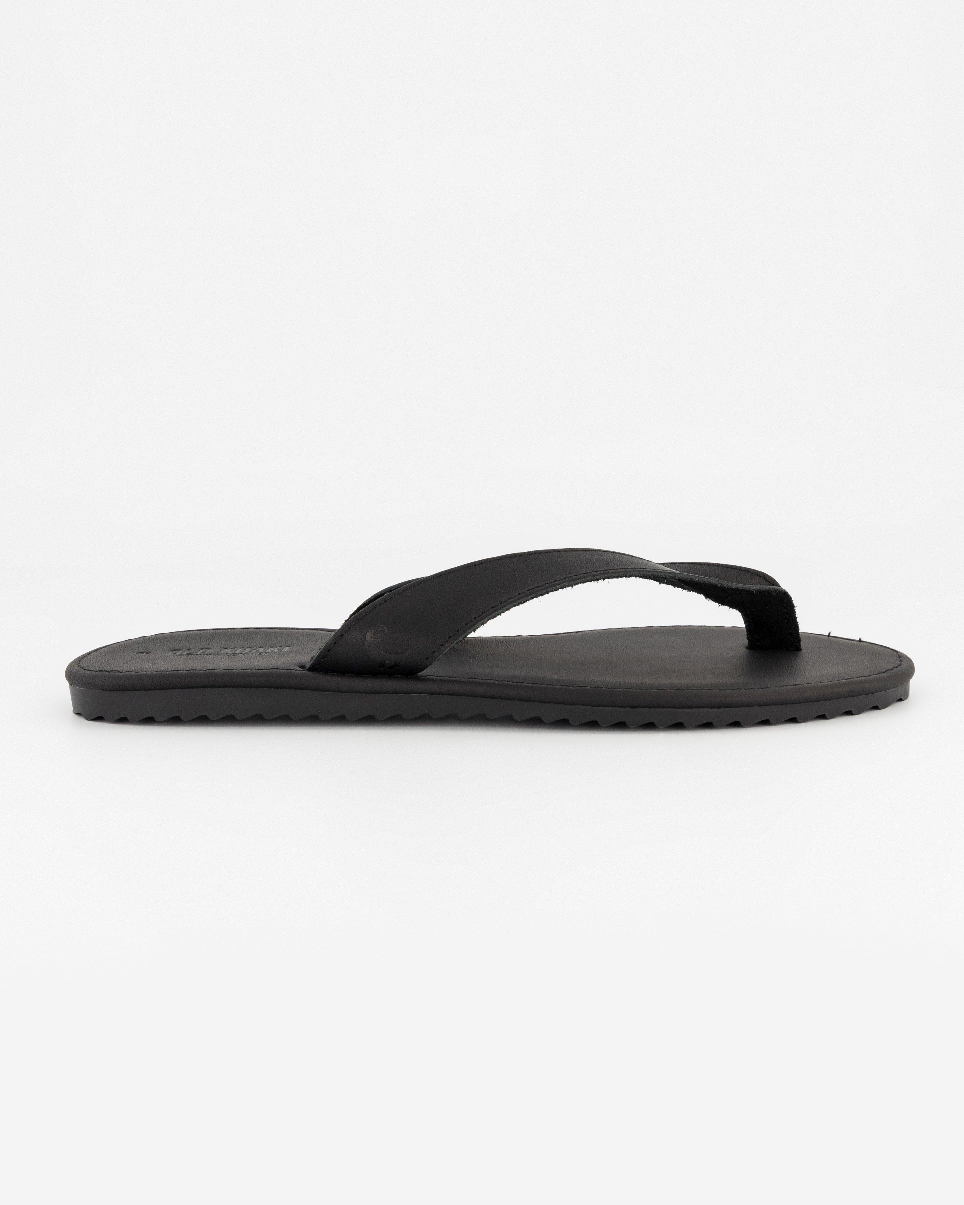 Men's Cyrus Leather Sandal -  Black