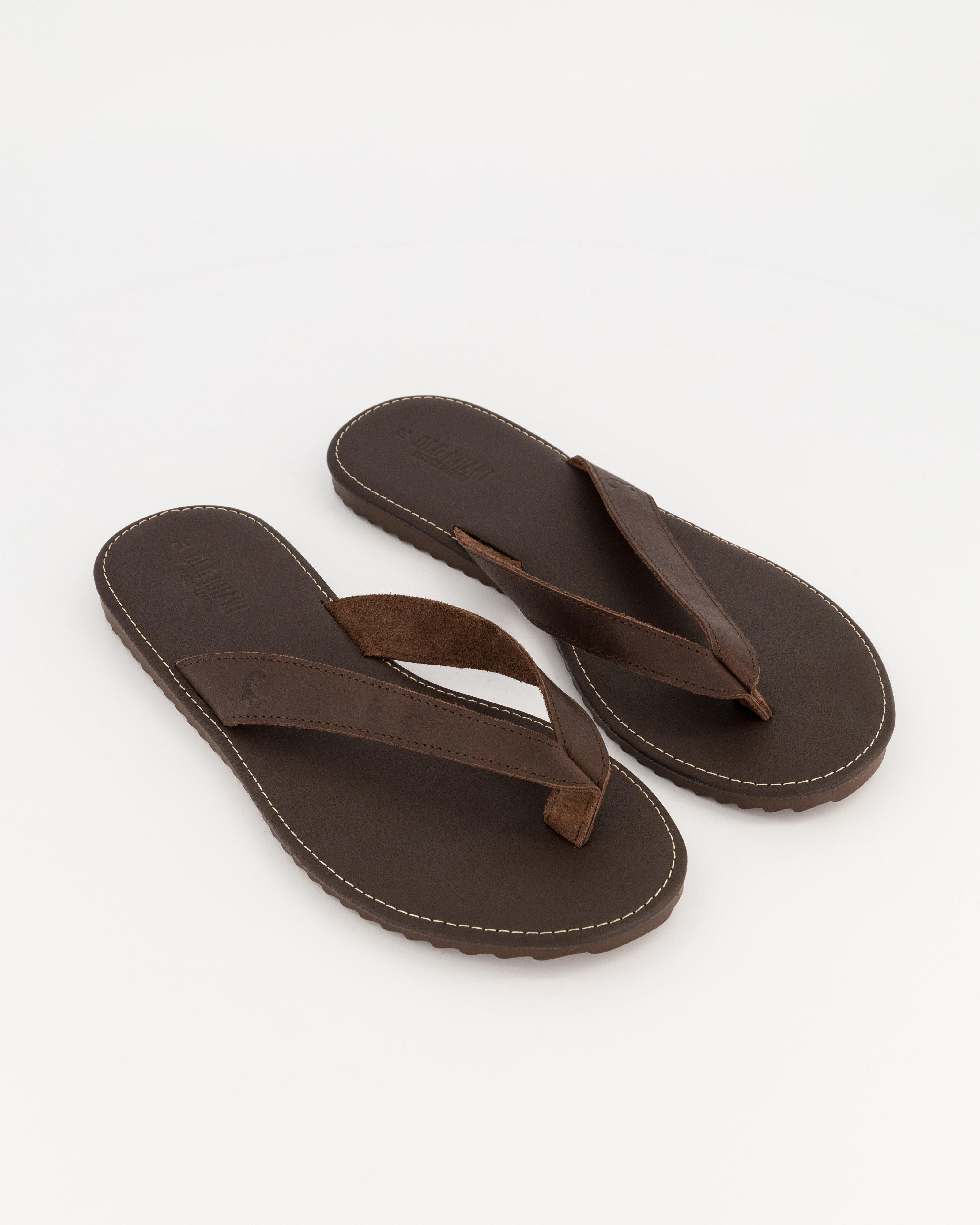 Men's Cyrus Leather Sandal -  Chocolate