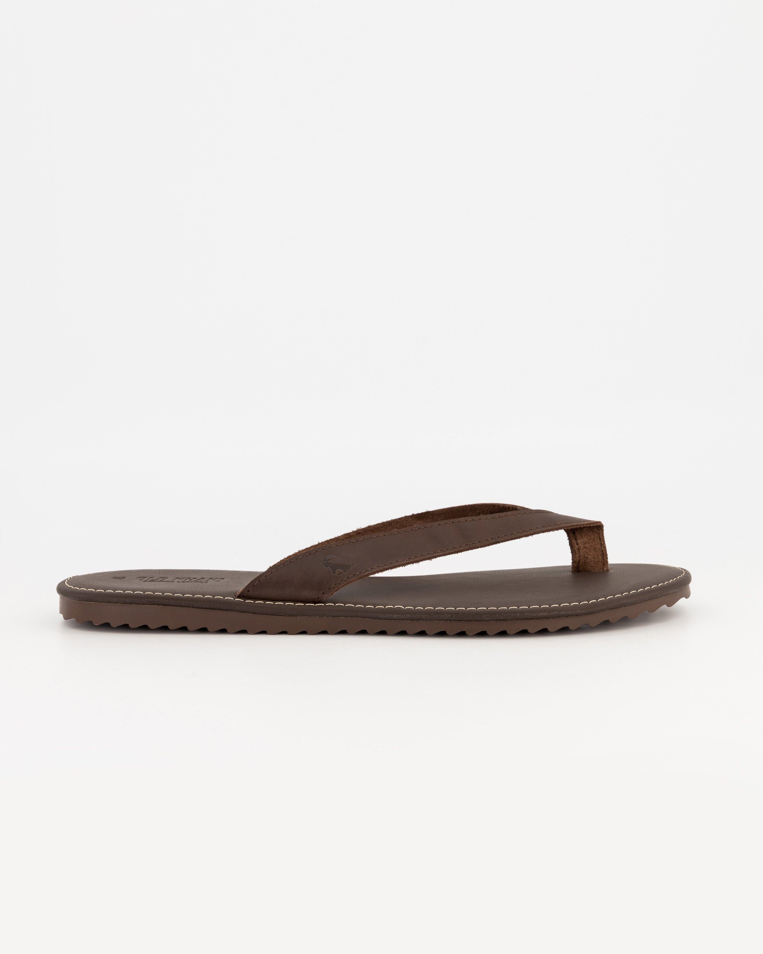 Men's Cyrus Leather Sandal -  Chocolate