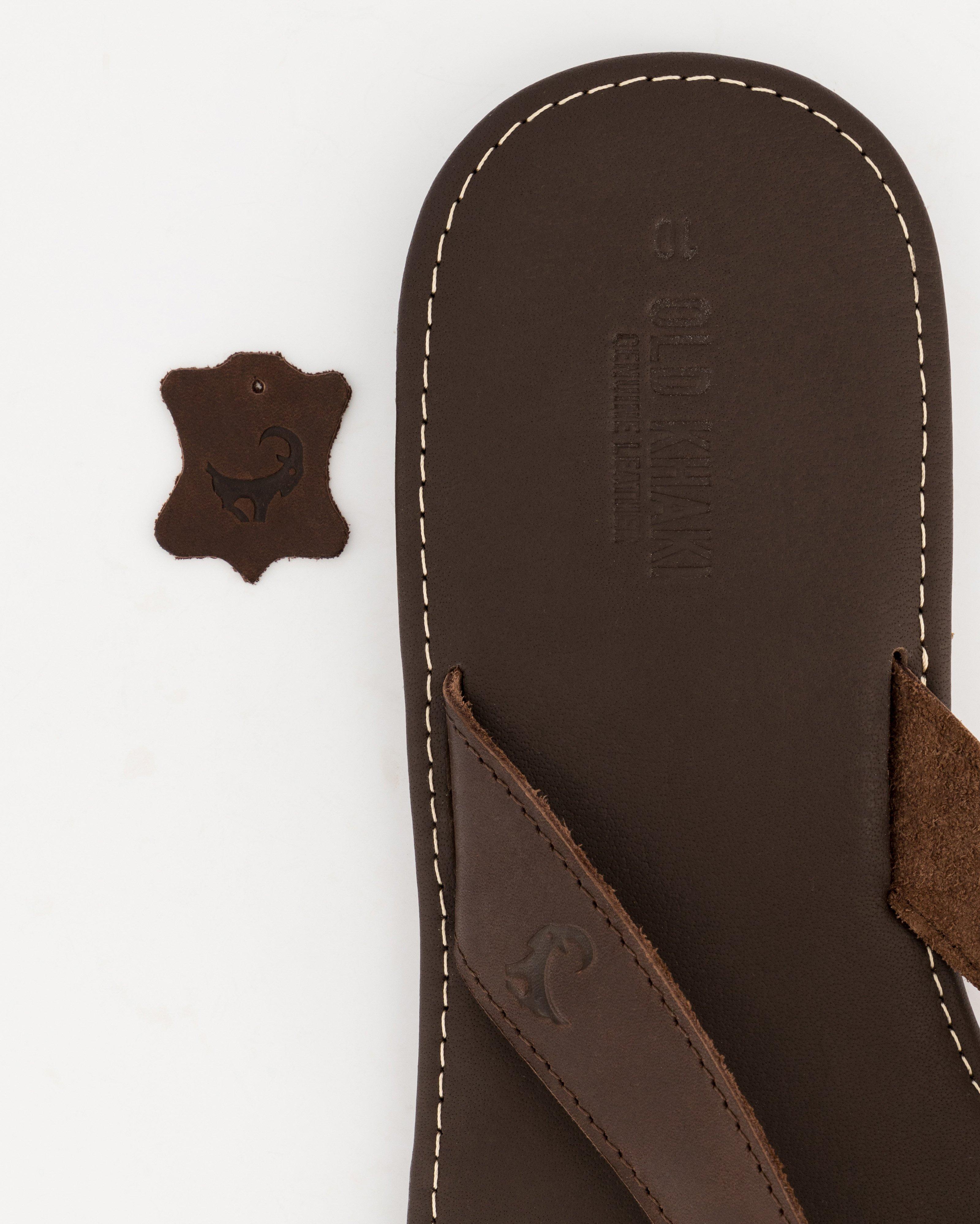 Men's Cyrus Leather Sandal -  Chocolate