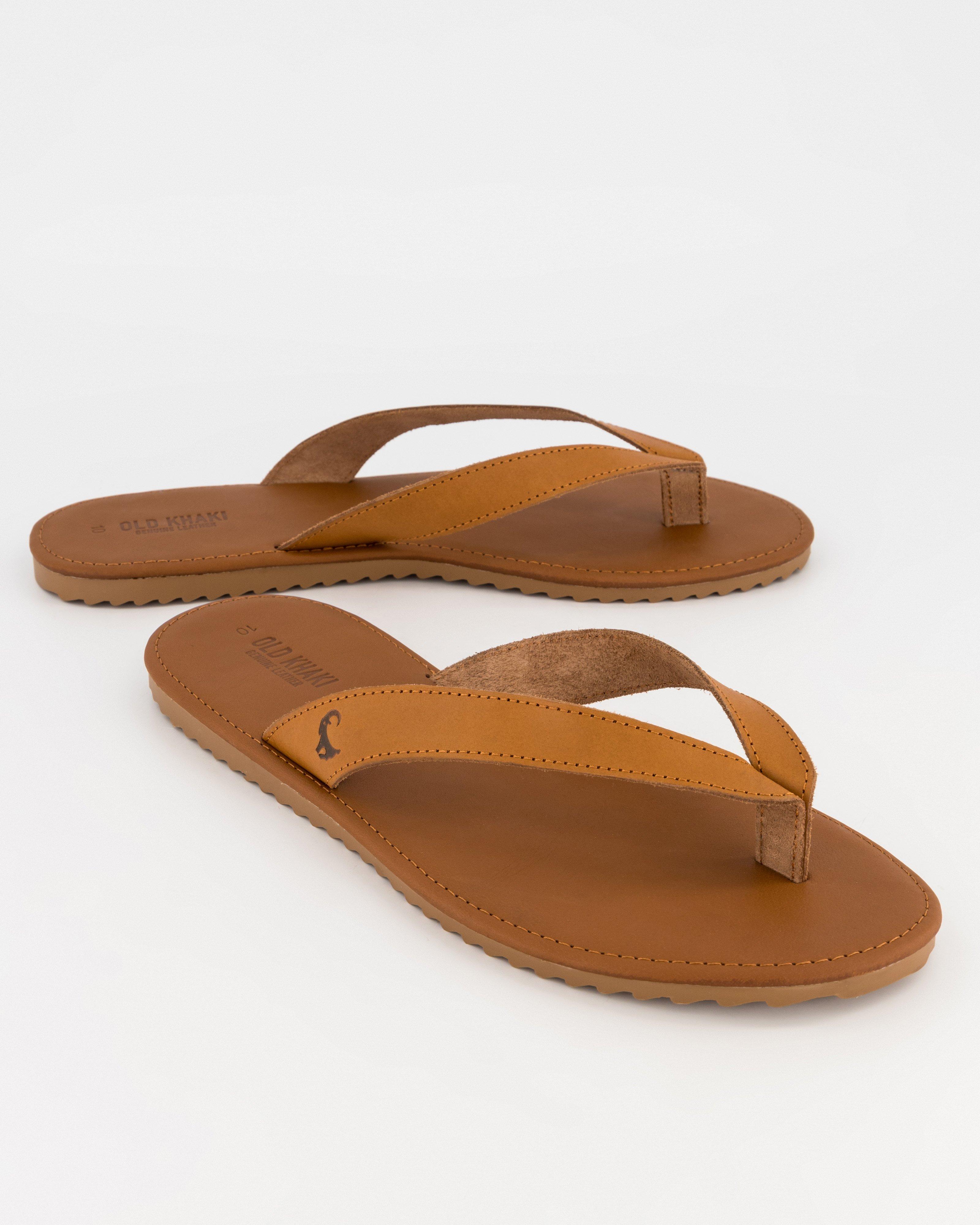 Men's Cyrus Leather Sandal -  Tan