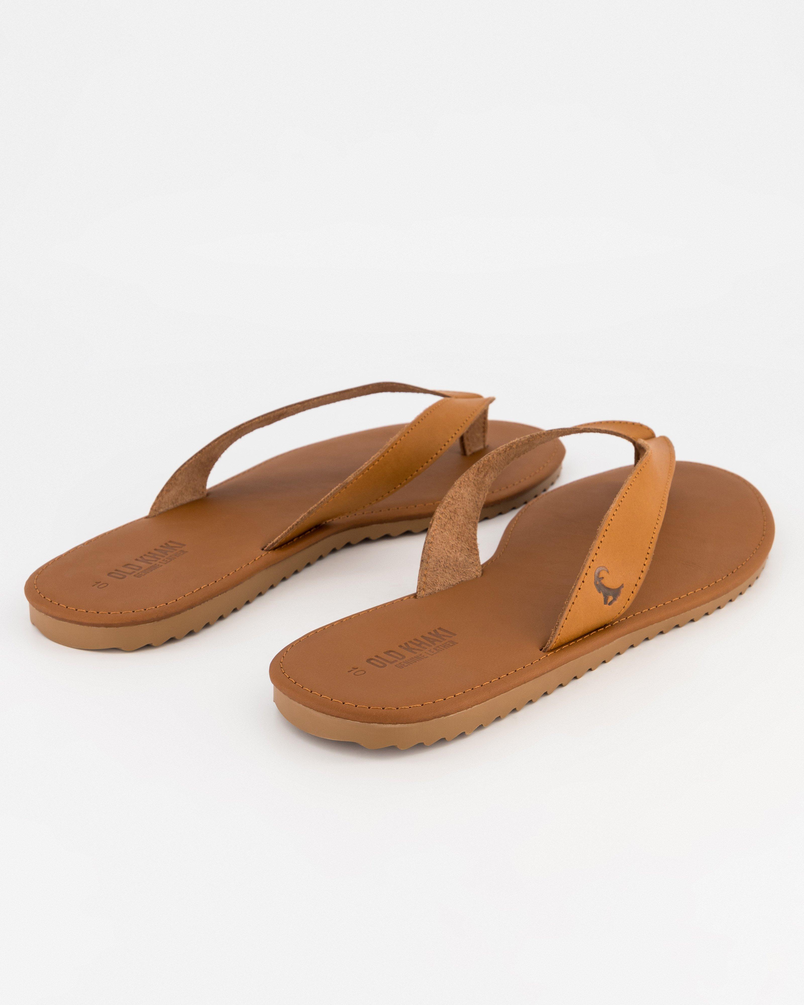 Genuine leather hot sale flip flops