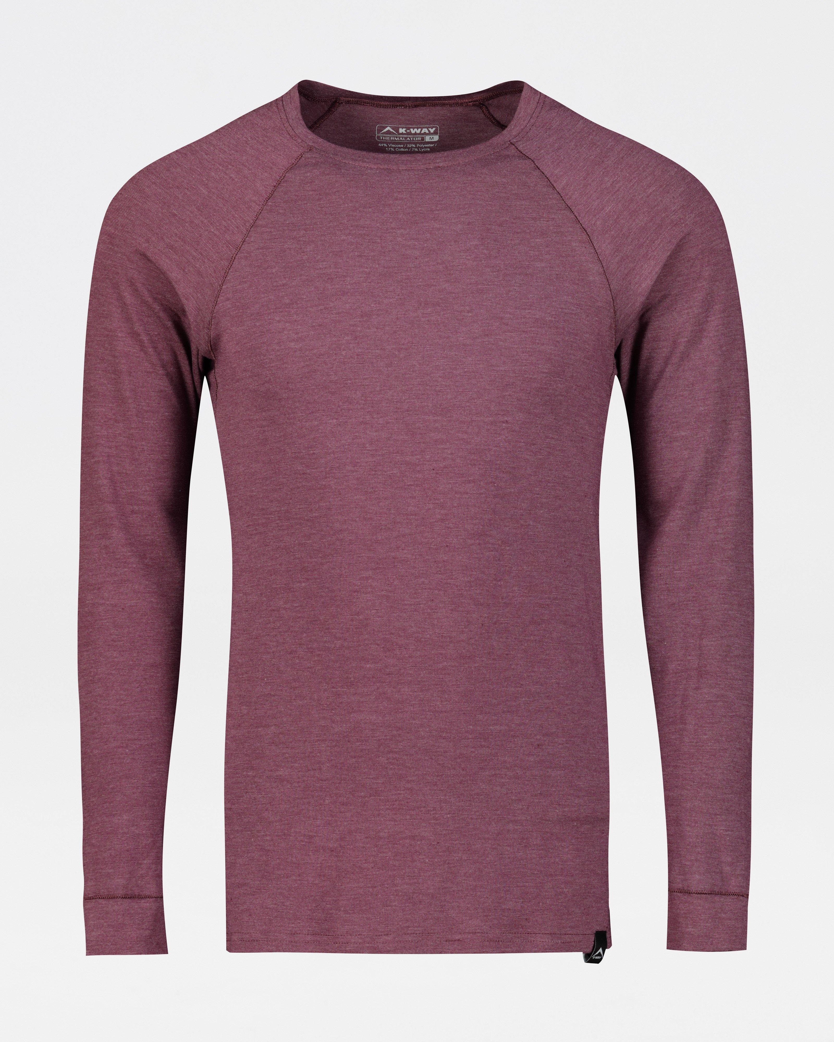 K-Way Men's Thermalator Elite Thermal Top -  Burgundy