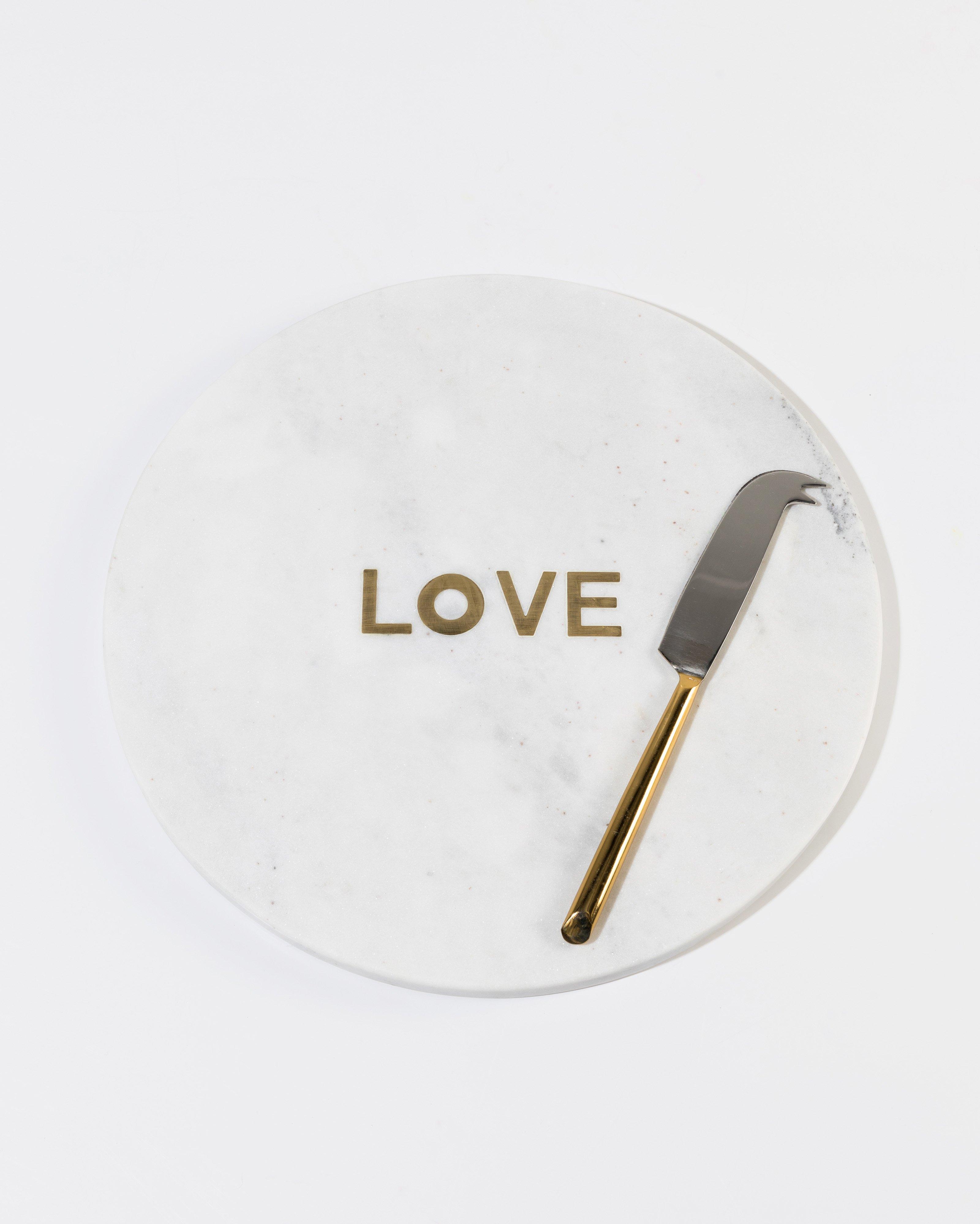 Love Cheese Board -  White