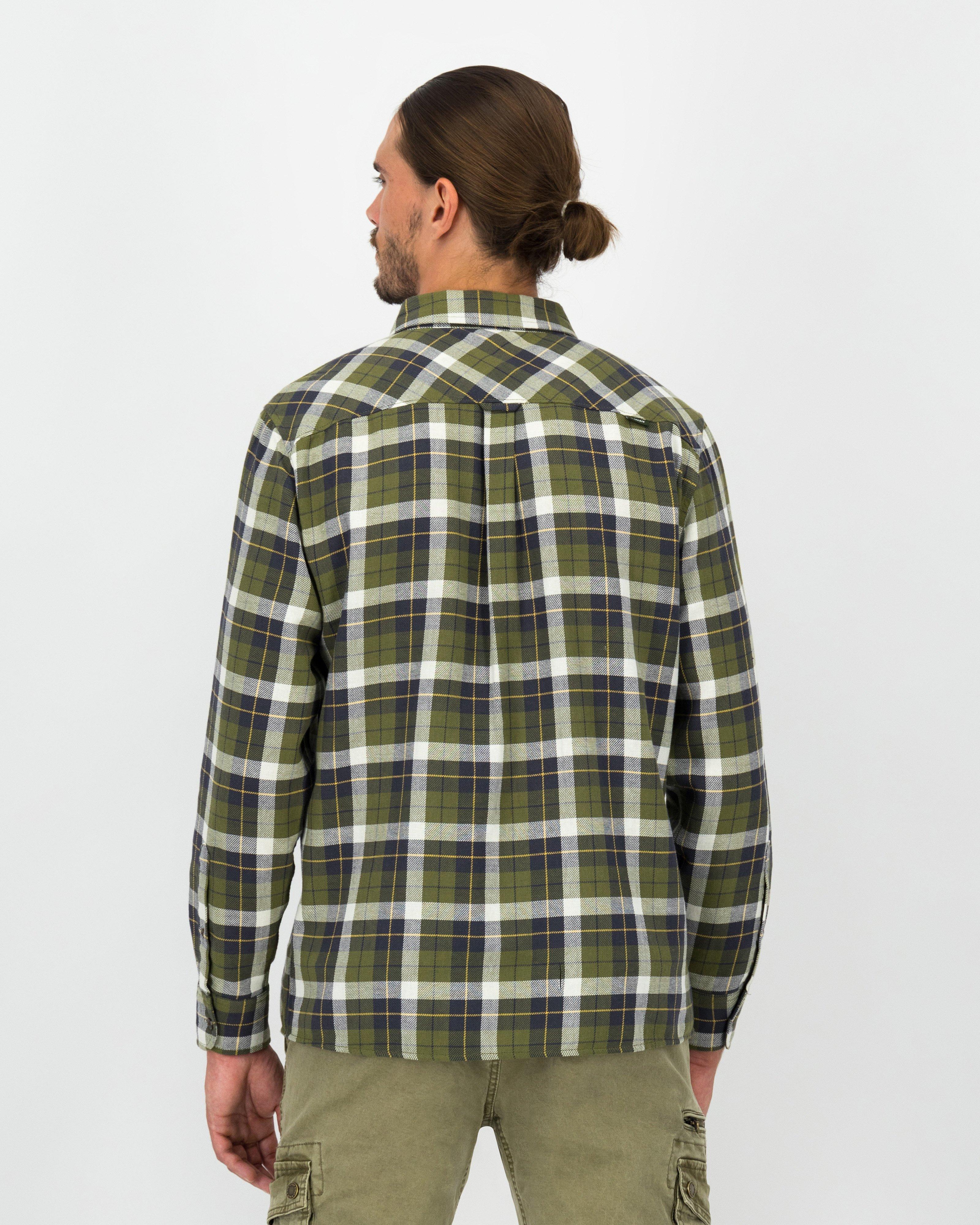 K-Way Elements Men's Cotton Flannel Shirt -  Olive