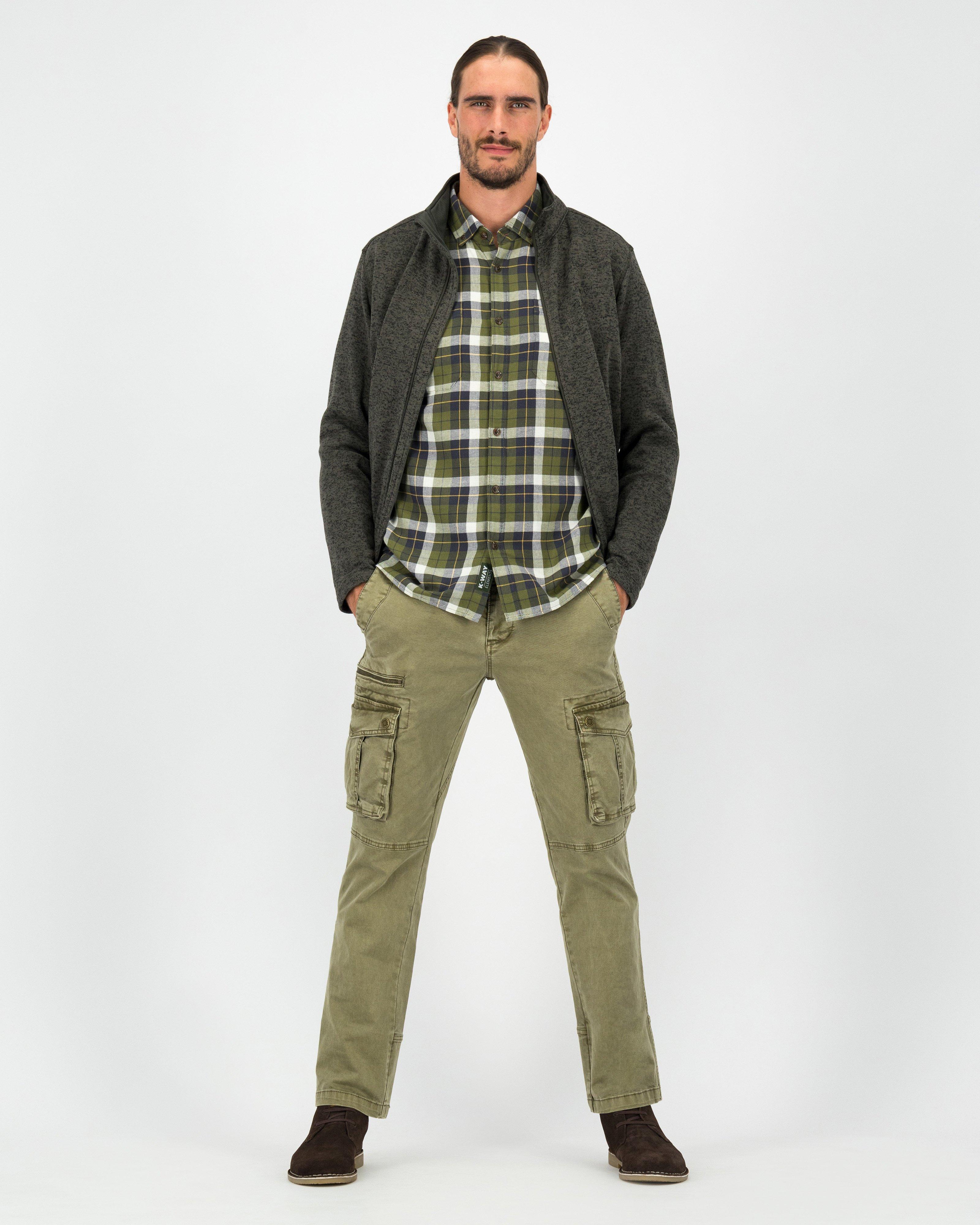 K-Way Elements Men's Cotton Flannel Shirt -  Olive