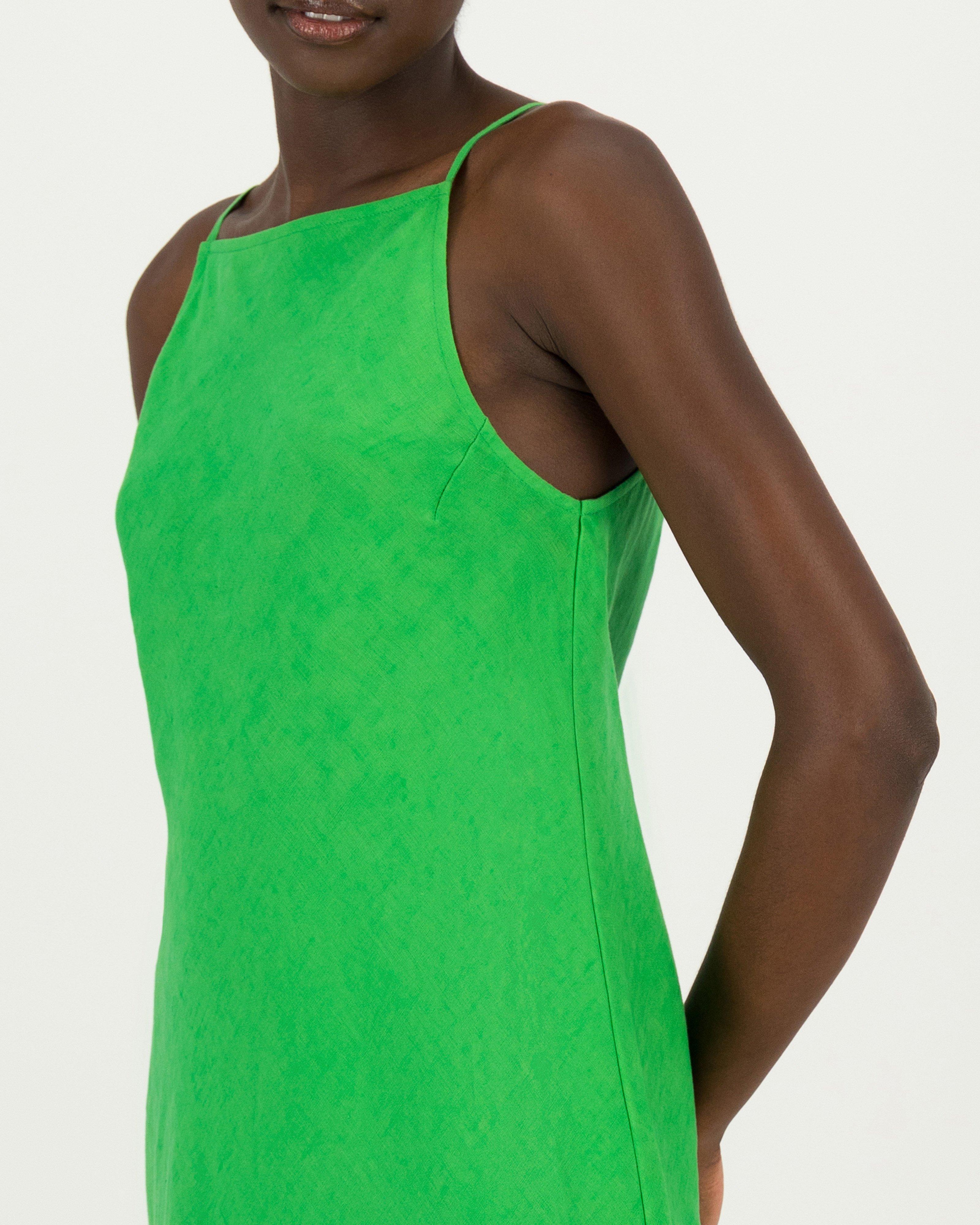Poetry Selena Linen Dress -  Green