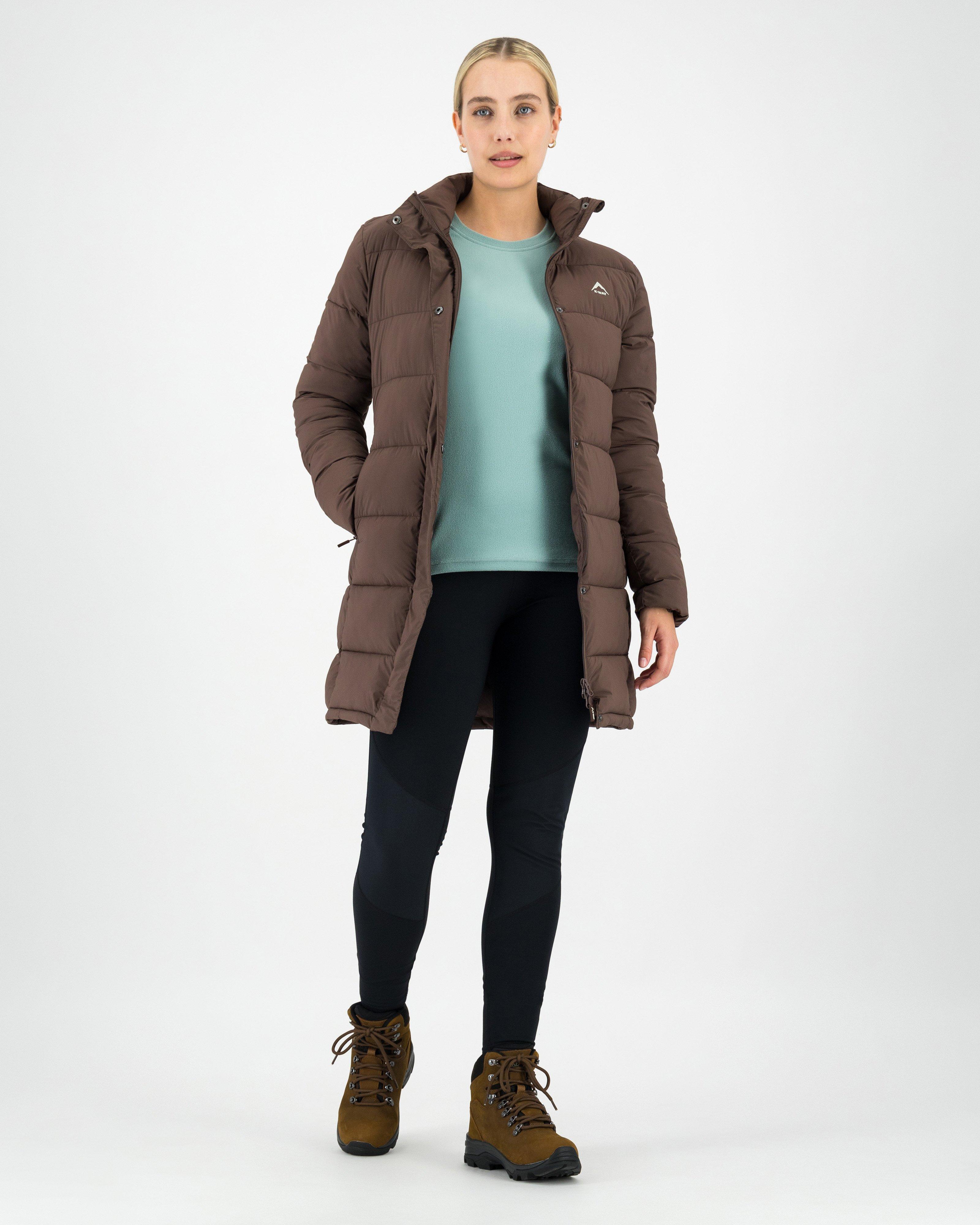 K-Way Women's Venture Eco Padded Puffer Coat  -  Brown