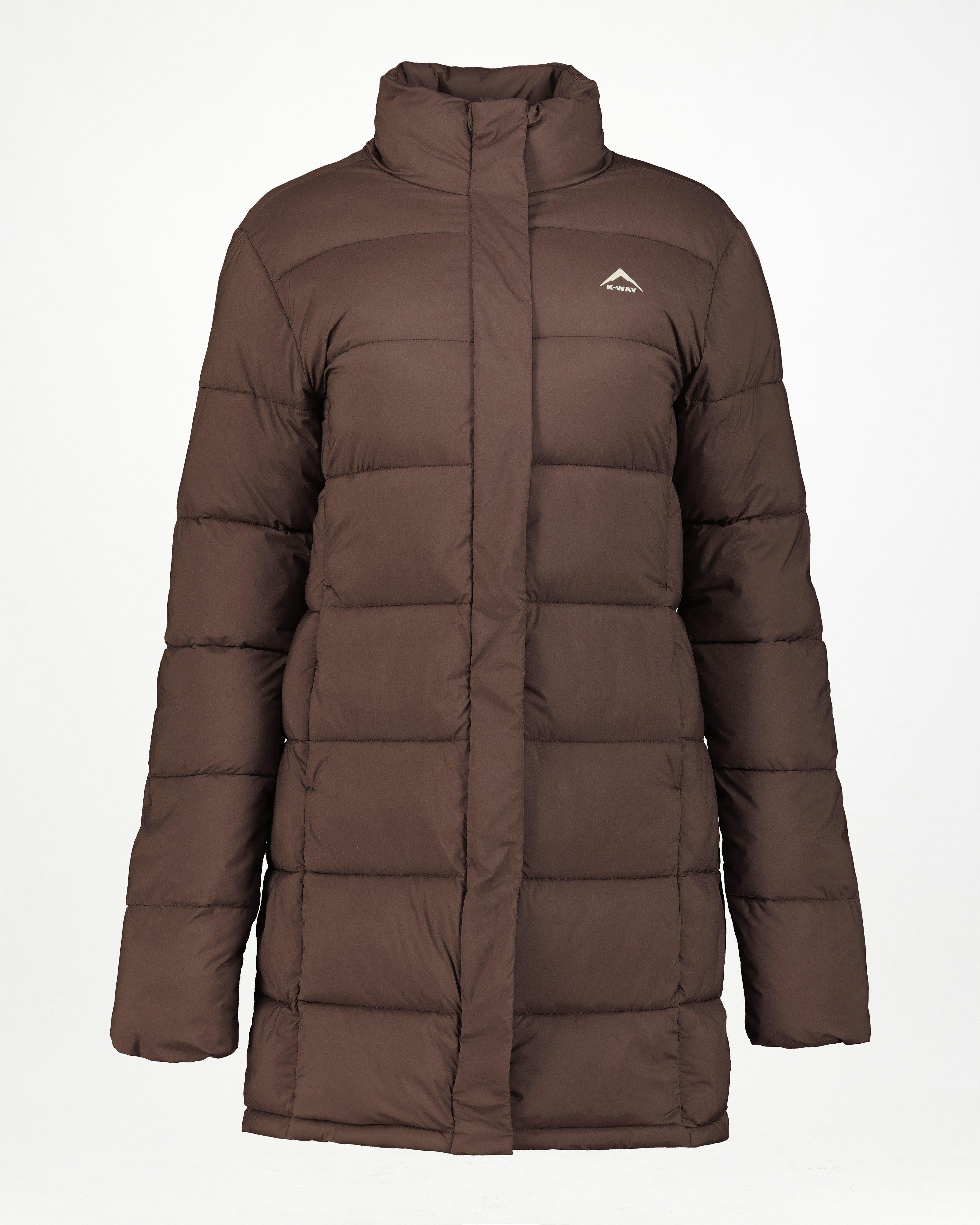 K-Way Women's Venture Eco Padded Puffer Coat -  Brown