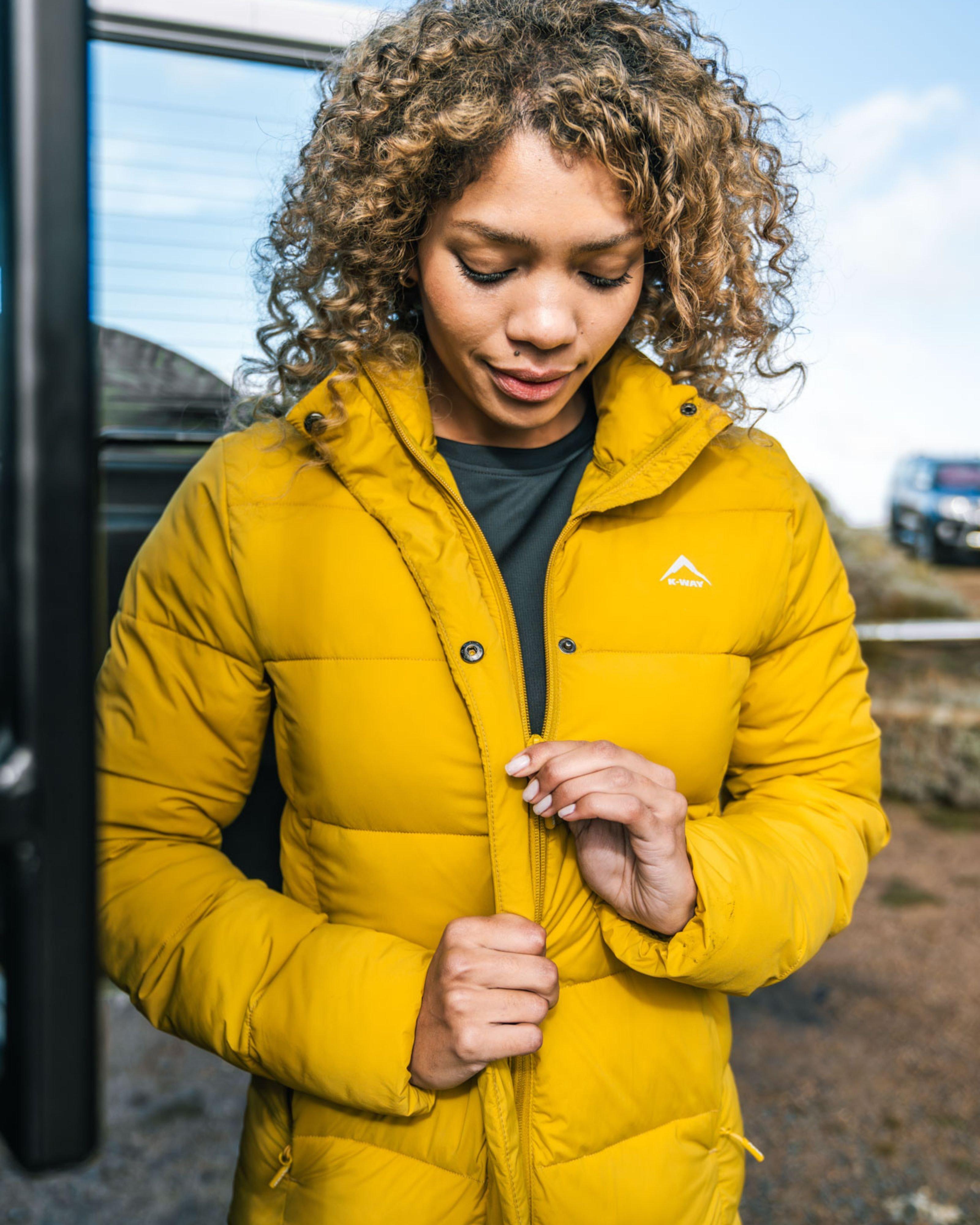 K-Way Women's Venture Eco Padded Puffer Coat -  Ochre