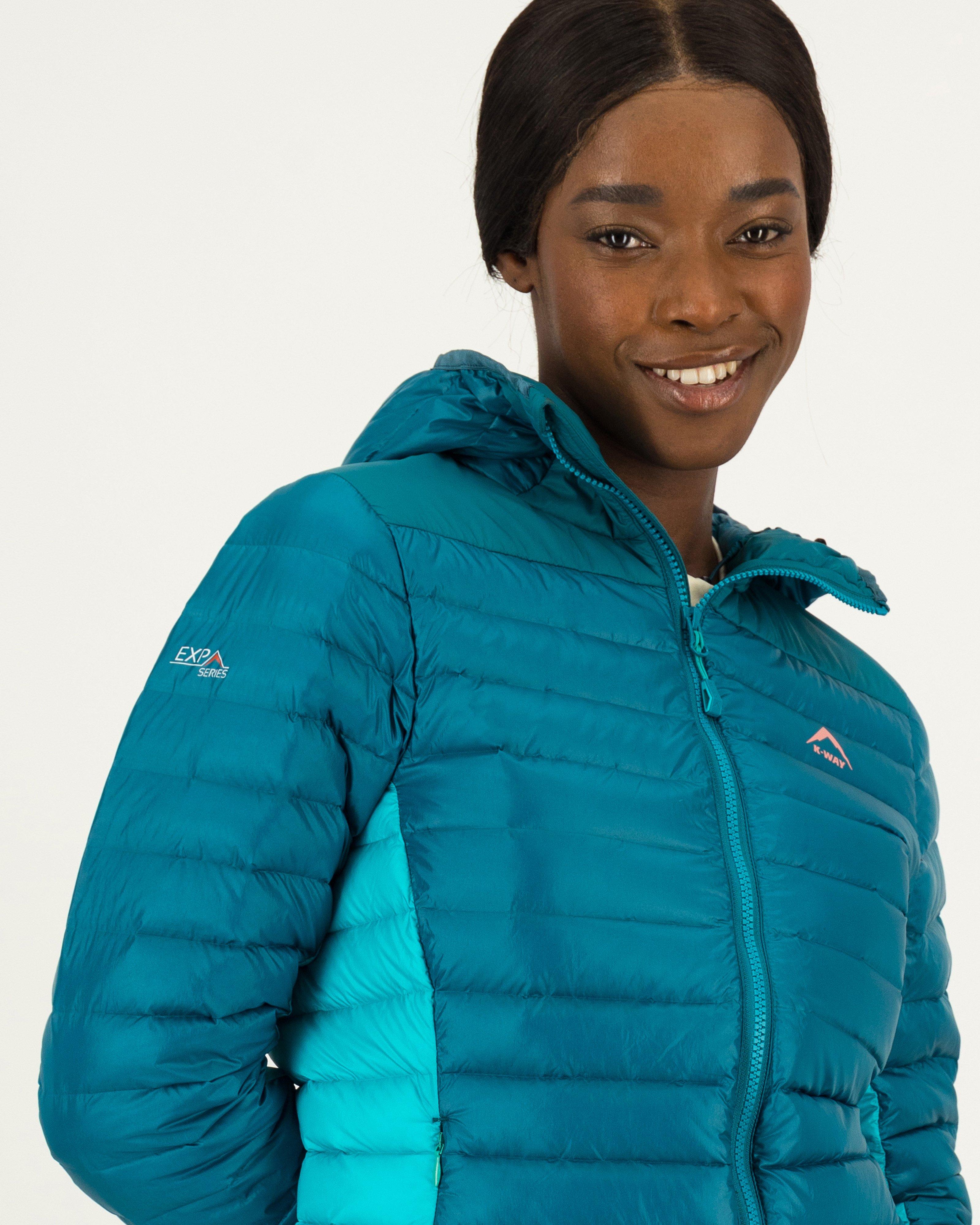 K-Way Expedition Series Women's Mount Whitney Hooded Down Jacket -  Teal