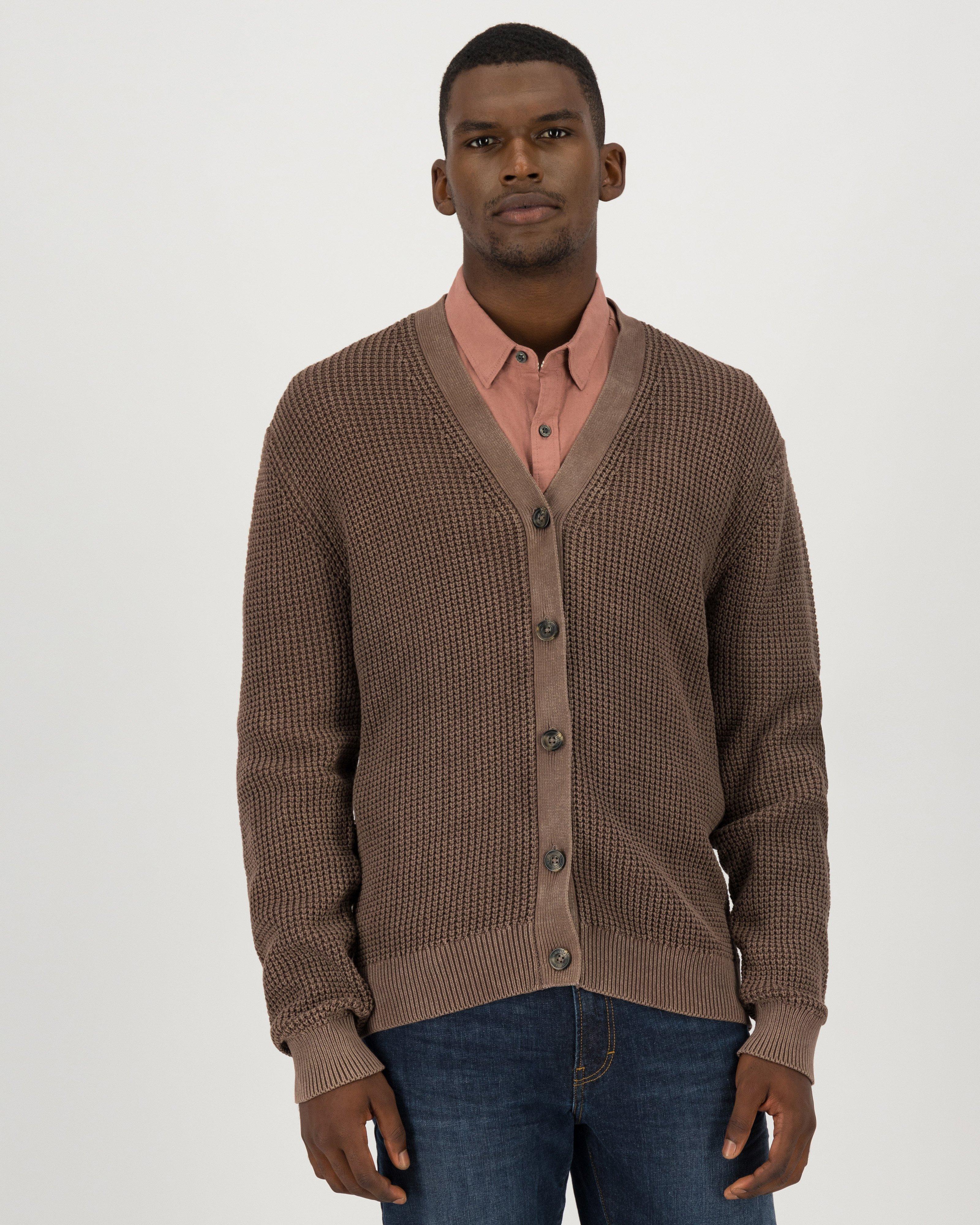 Mens long knitted on sale cardigan