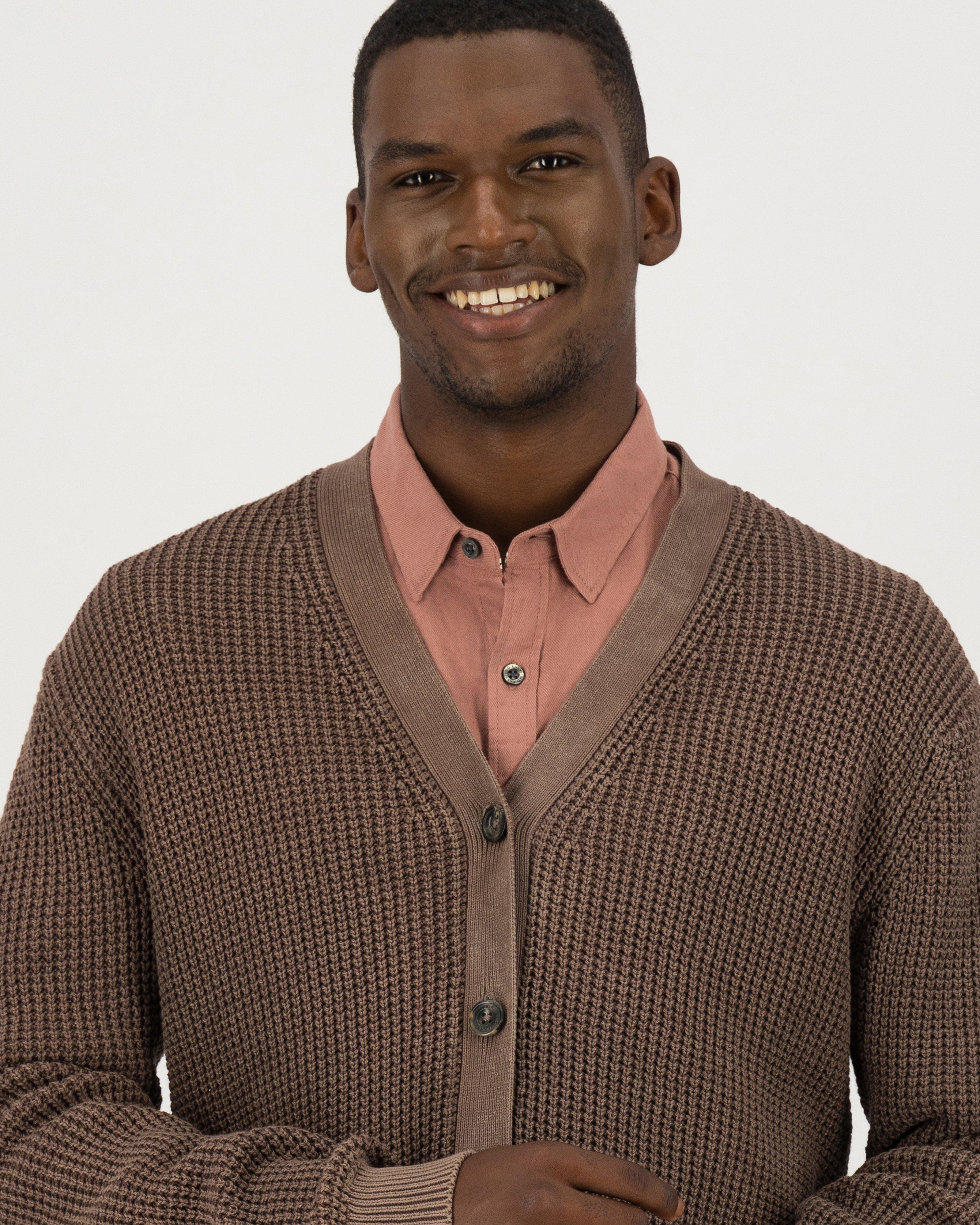 Men's Ralph Knit Cardigan -  Chocolate