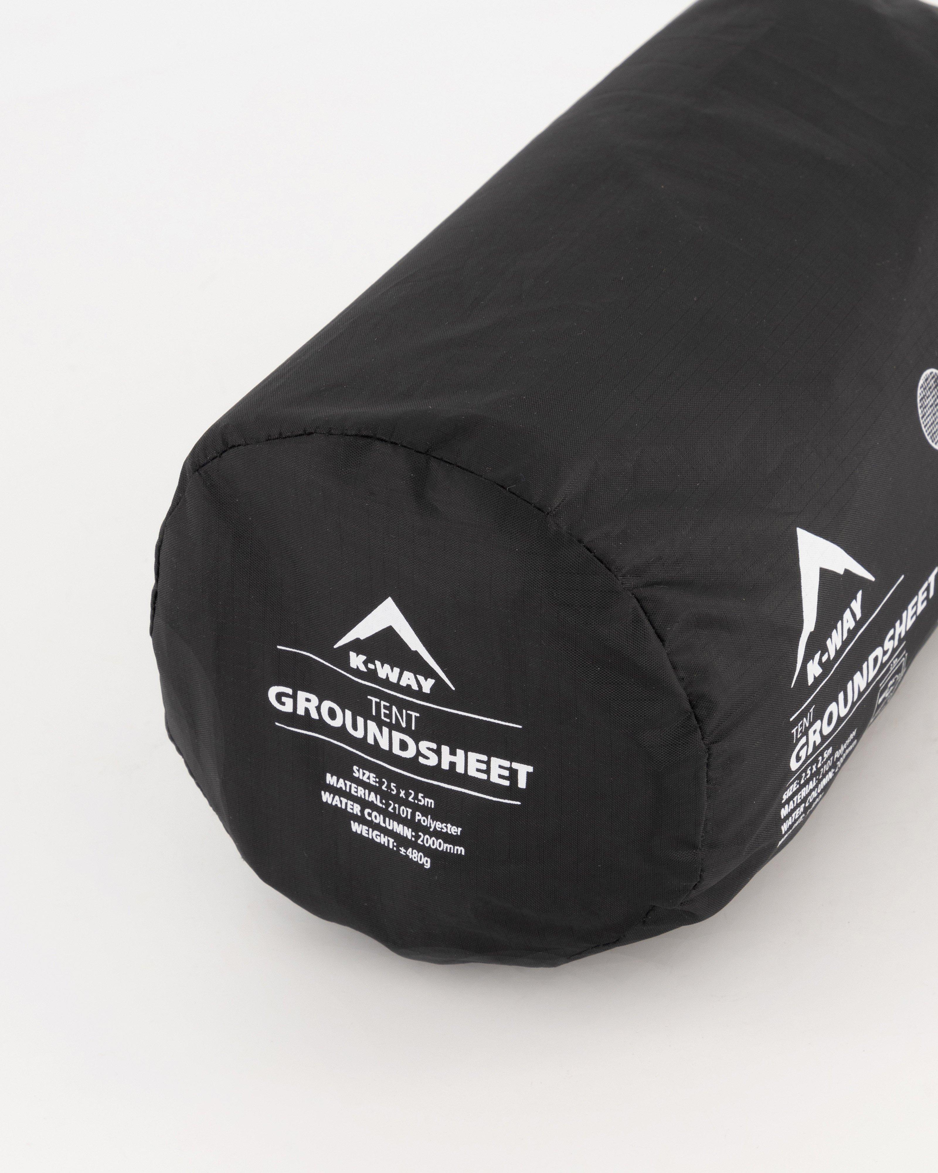 K-Way 2.5m x 2.5m Groundsheet -  Black