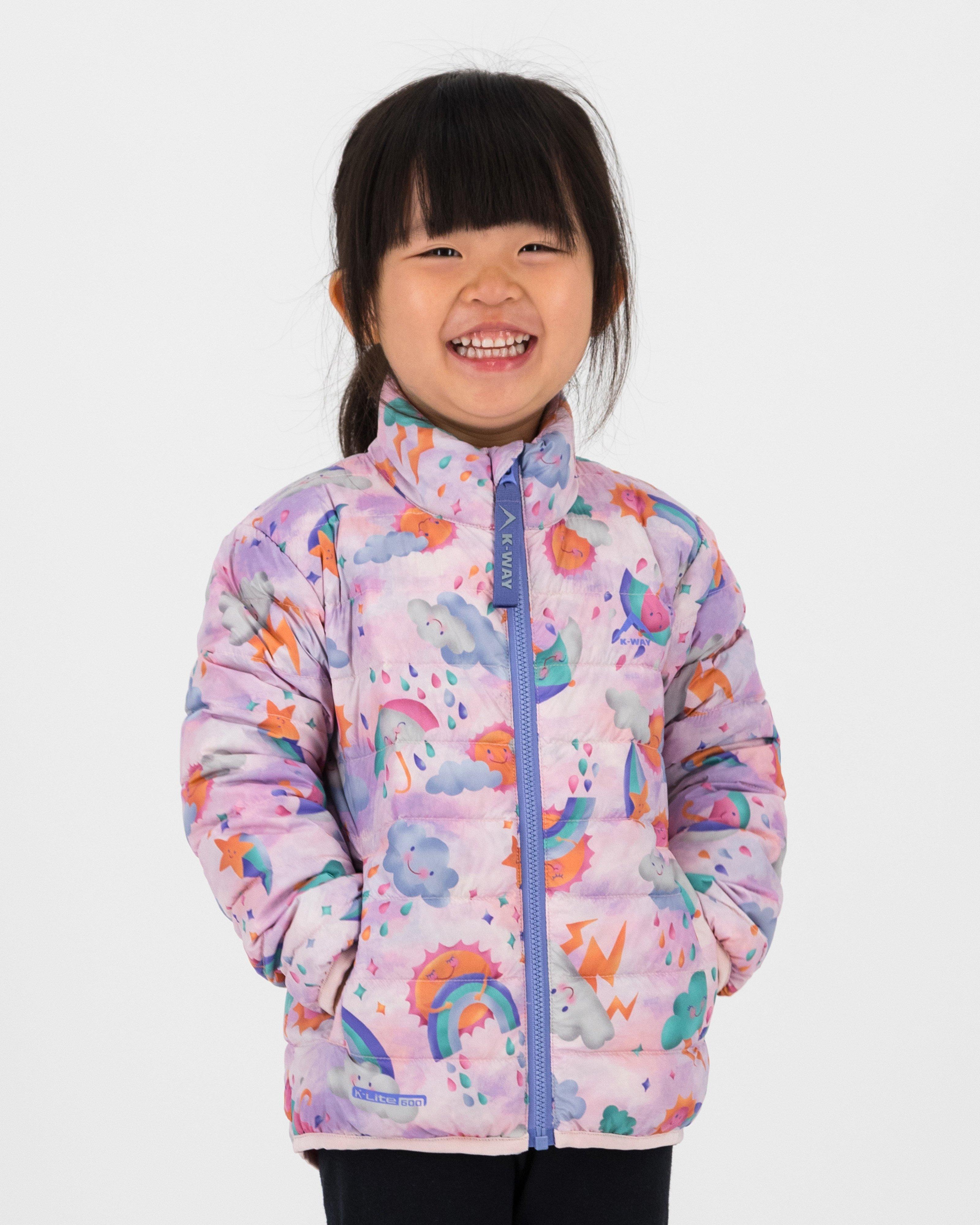 K-Way Kids Printed K-Lite Down Jacket -  Pink