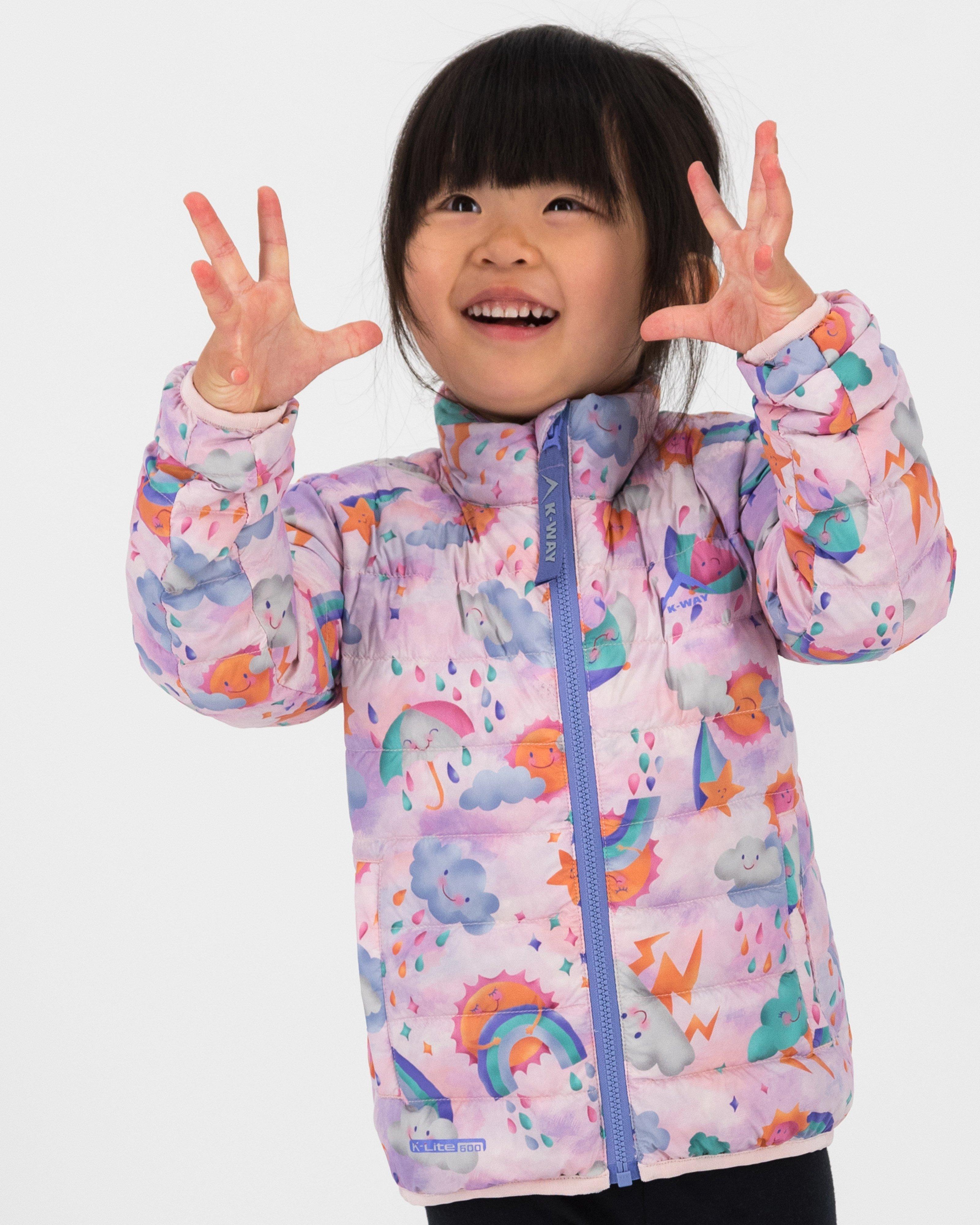 K-Way Kids Printed K-Lite Down Jacket -  Pink