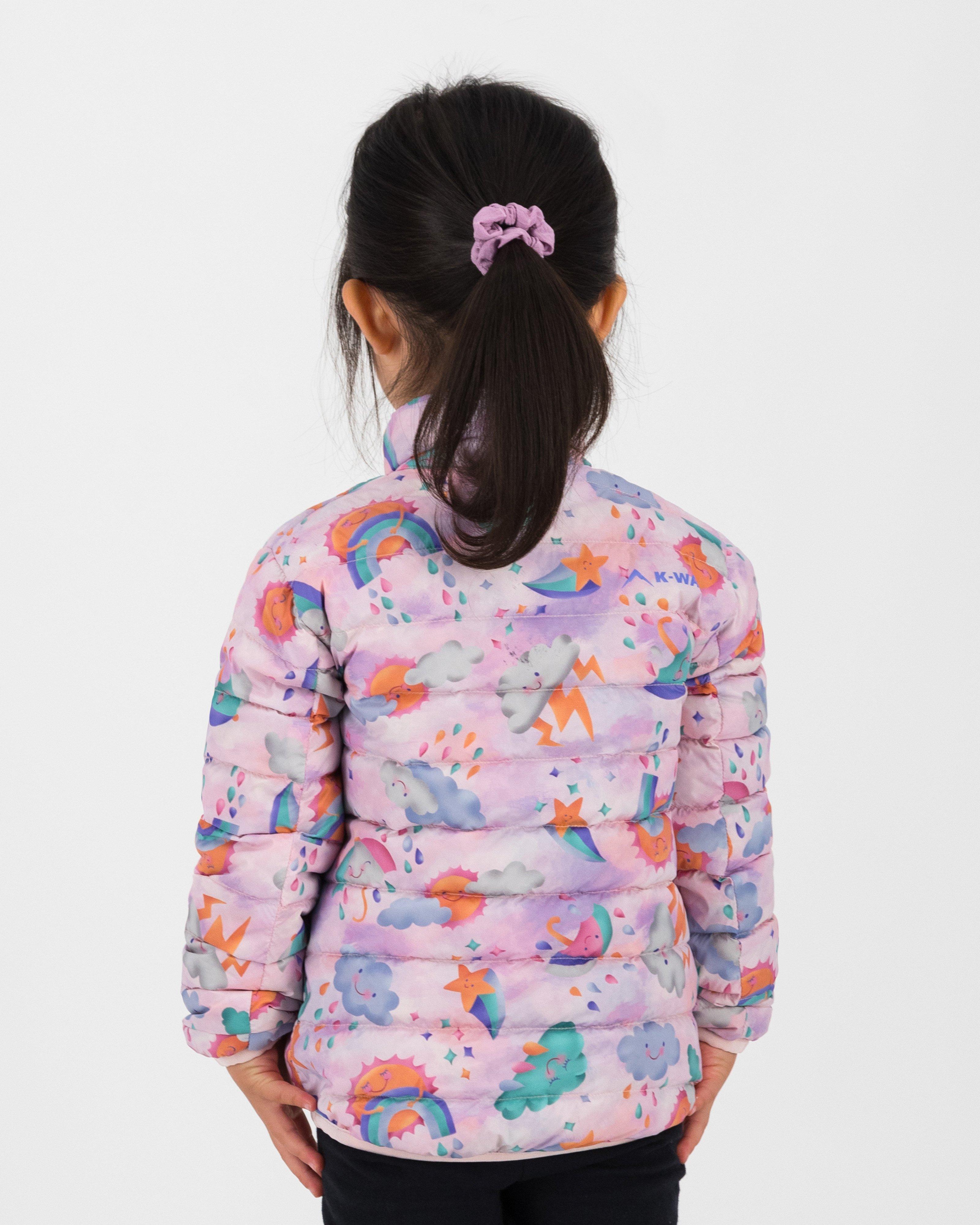 K-Way Kids Printed K-Lite Down Jacket -  Pink