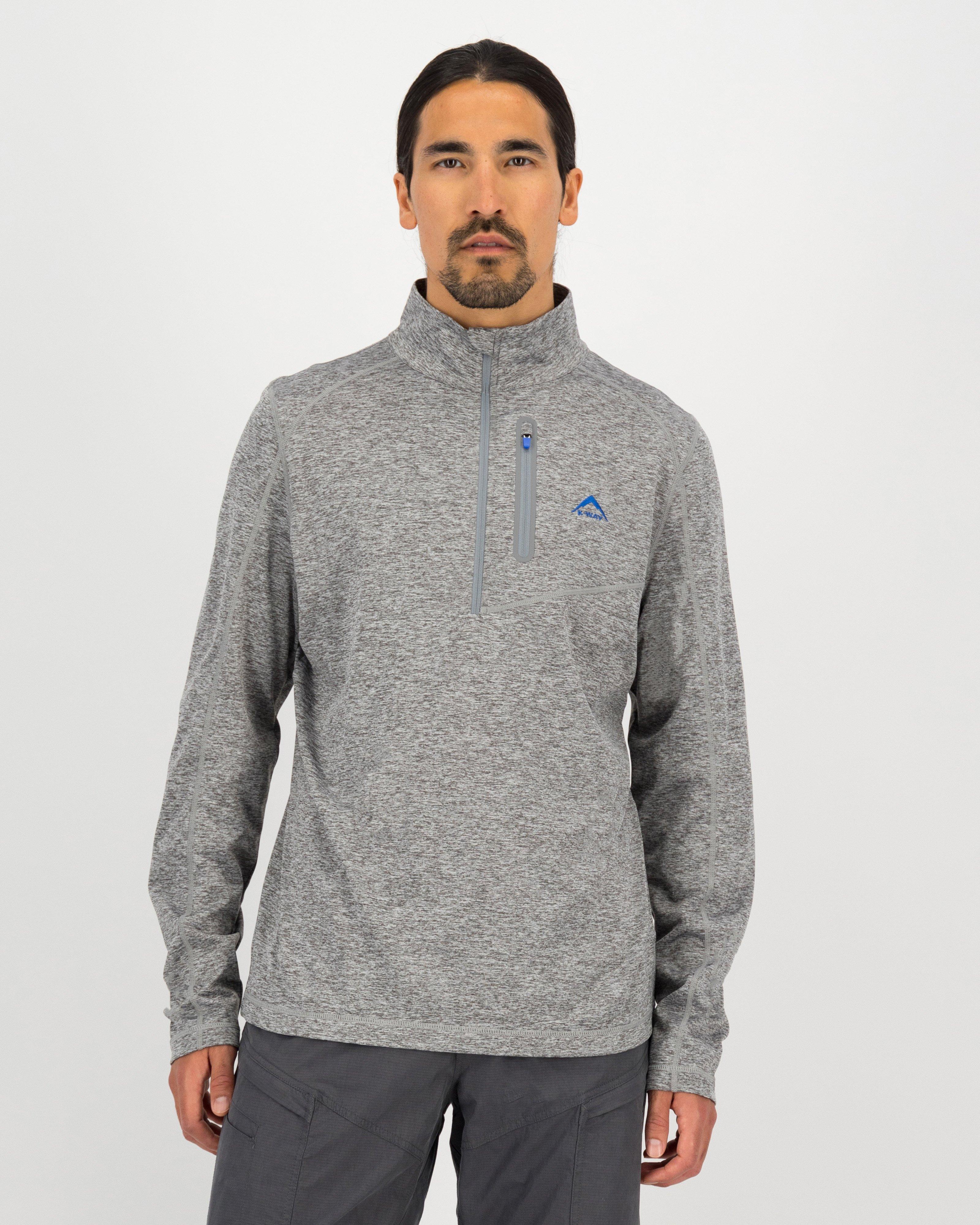 K-Way Men's Clash 2.0 1/4 Zip Fleece Top -  Silver