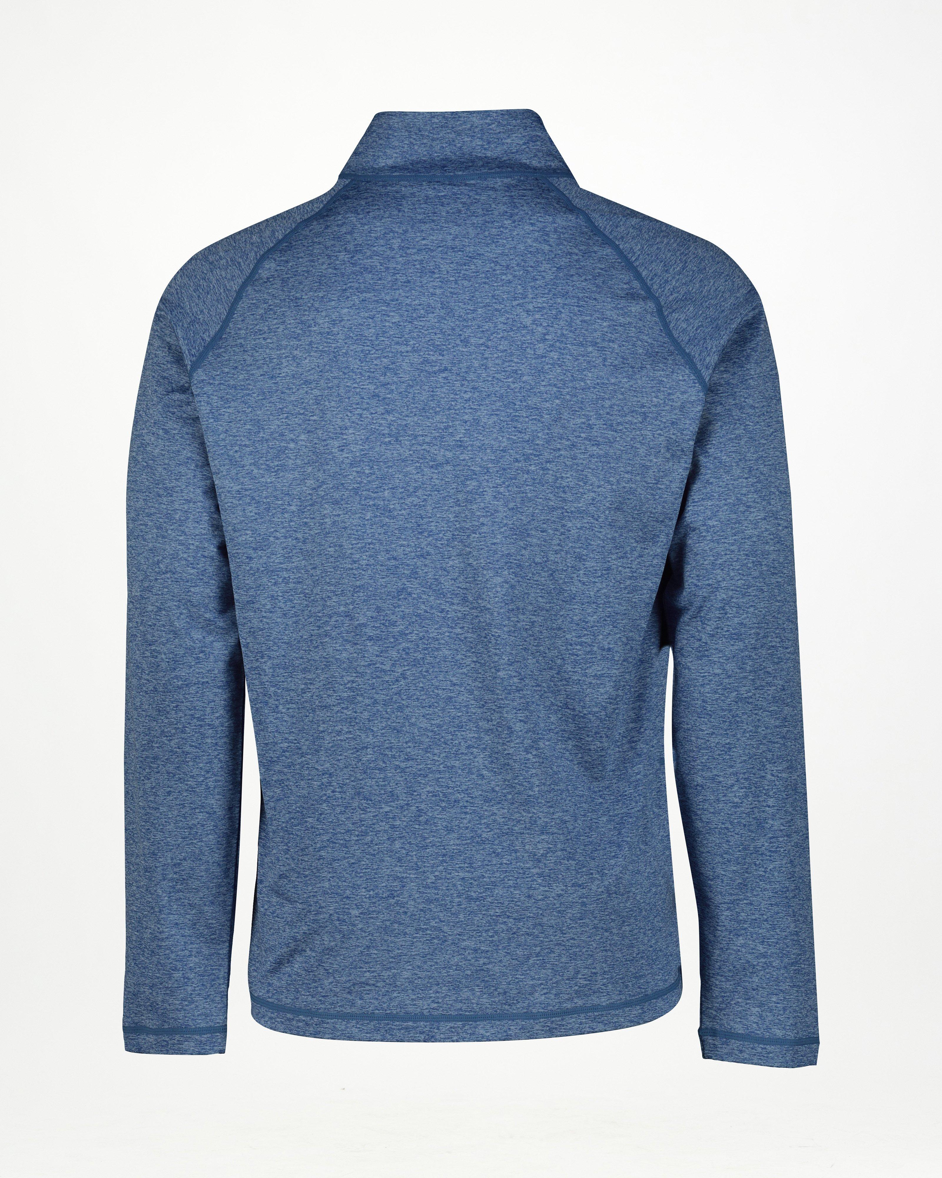 K-Way Men's Clash 1/4 Zip Fleece Top -  Mid Blue