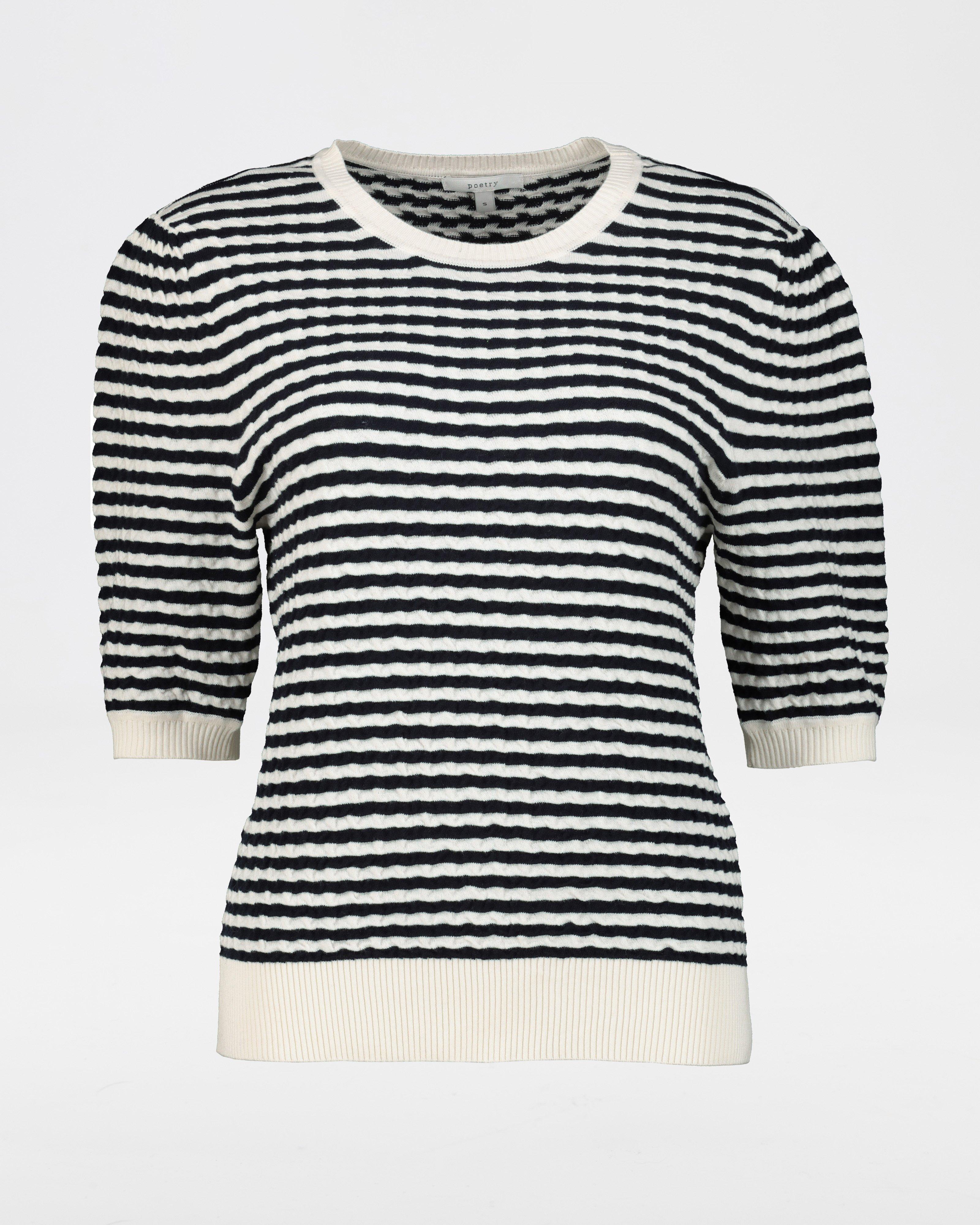 Simone Short Sleeve Jumper -  Navy