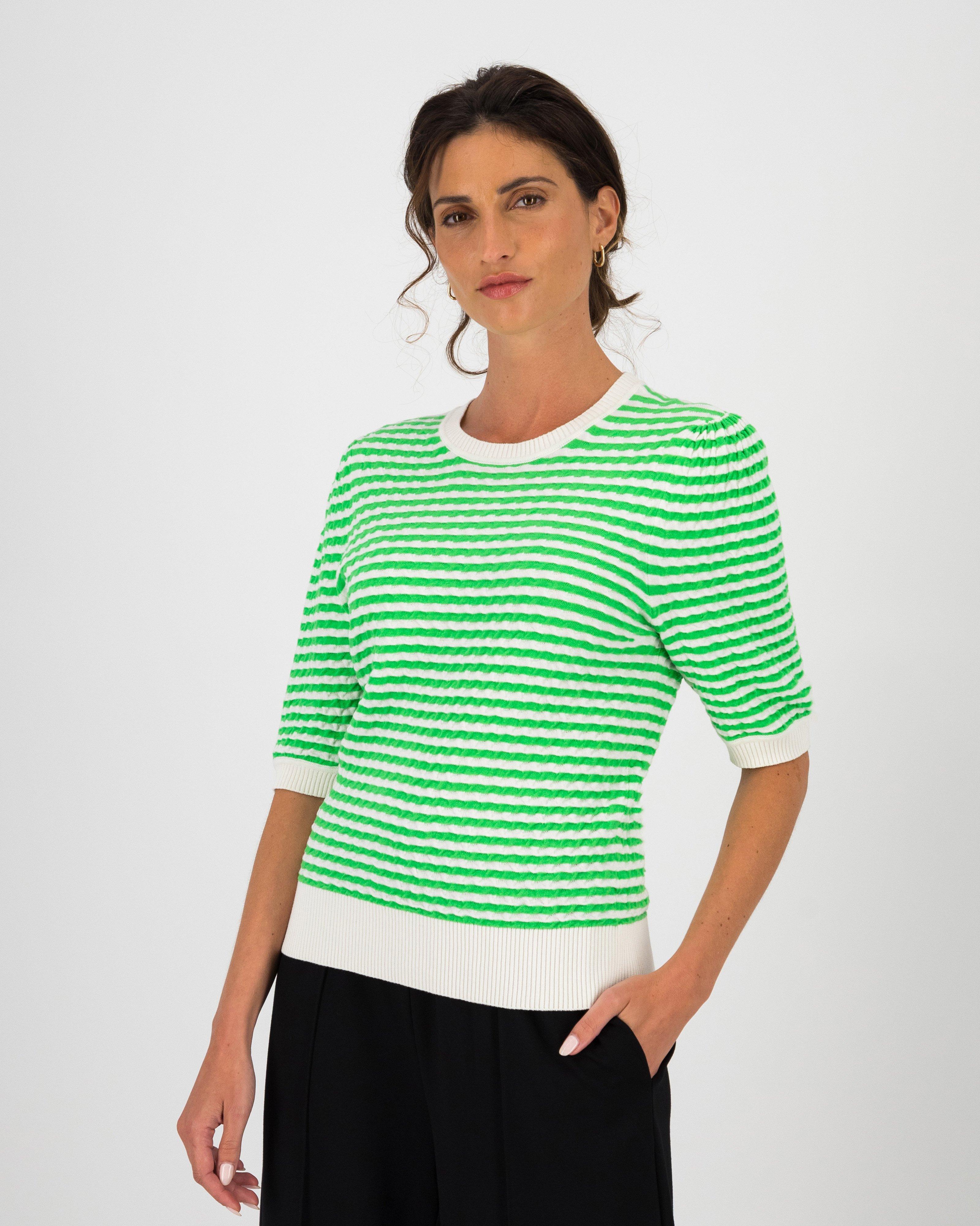 Simone Short Sleeve Jumper -  Summer Green