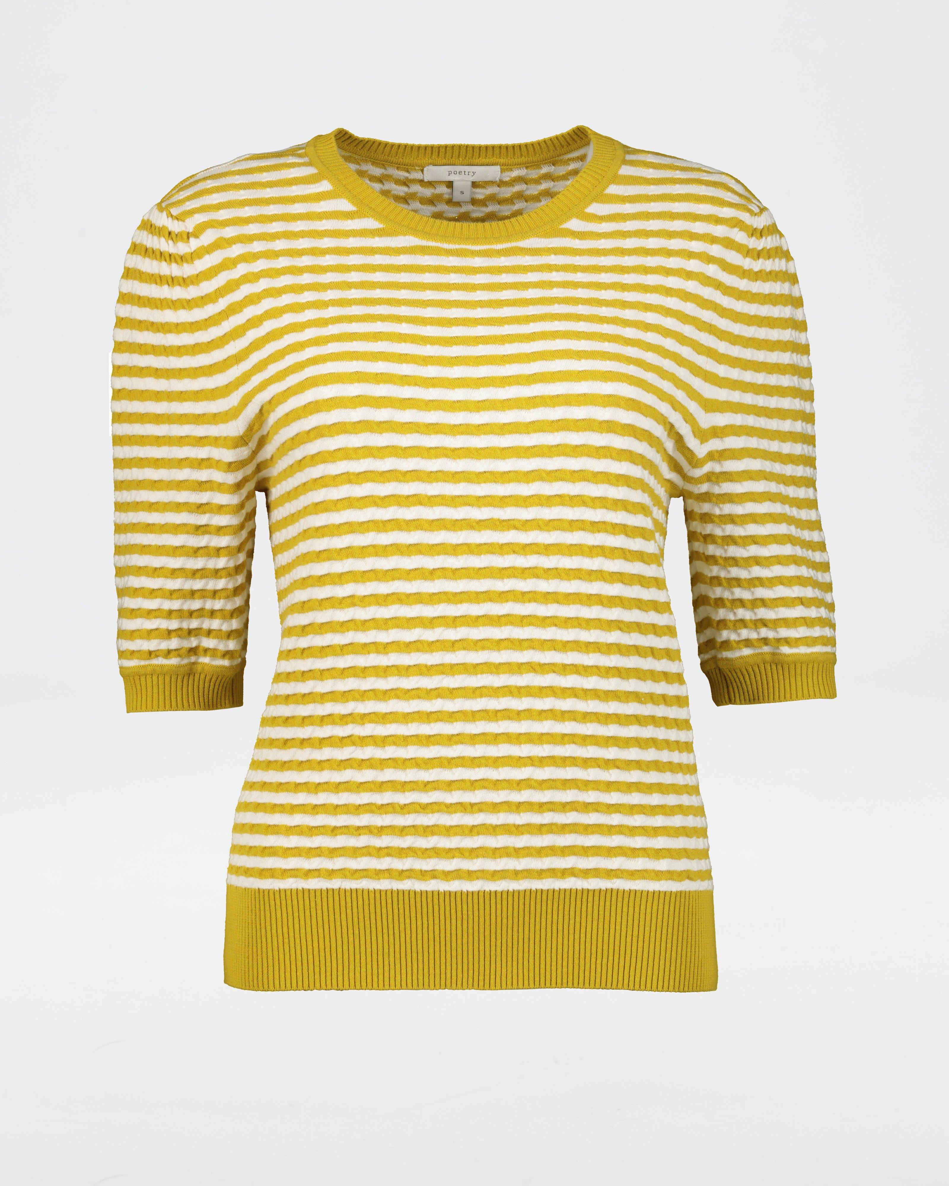 Simone Short Sleeve Jumper -  Ochre