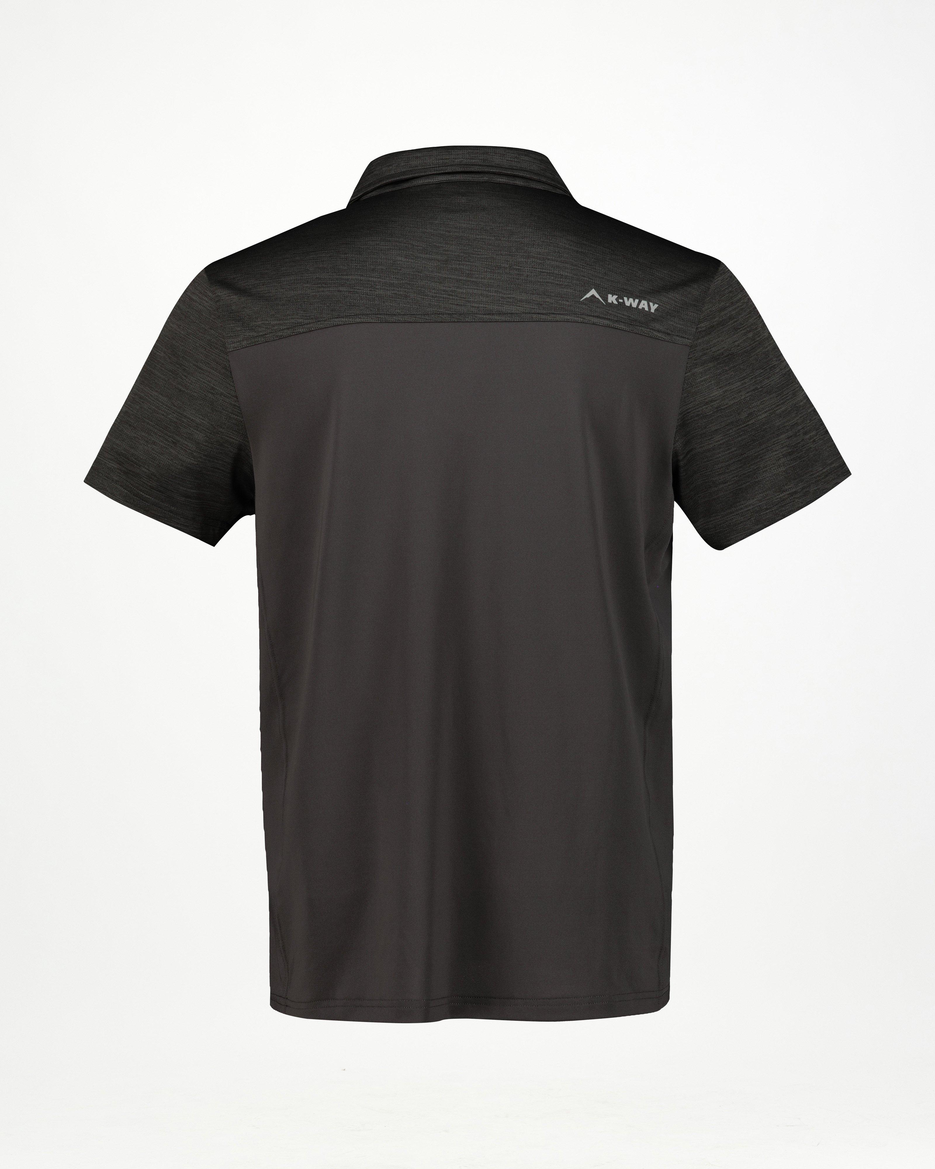 K-Way Men's Tech Short-Sleeve Golfer -  Dark Olive