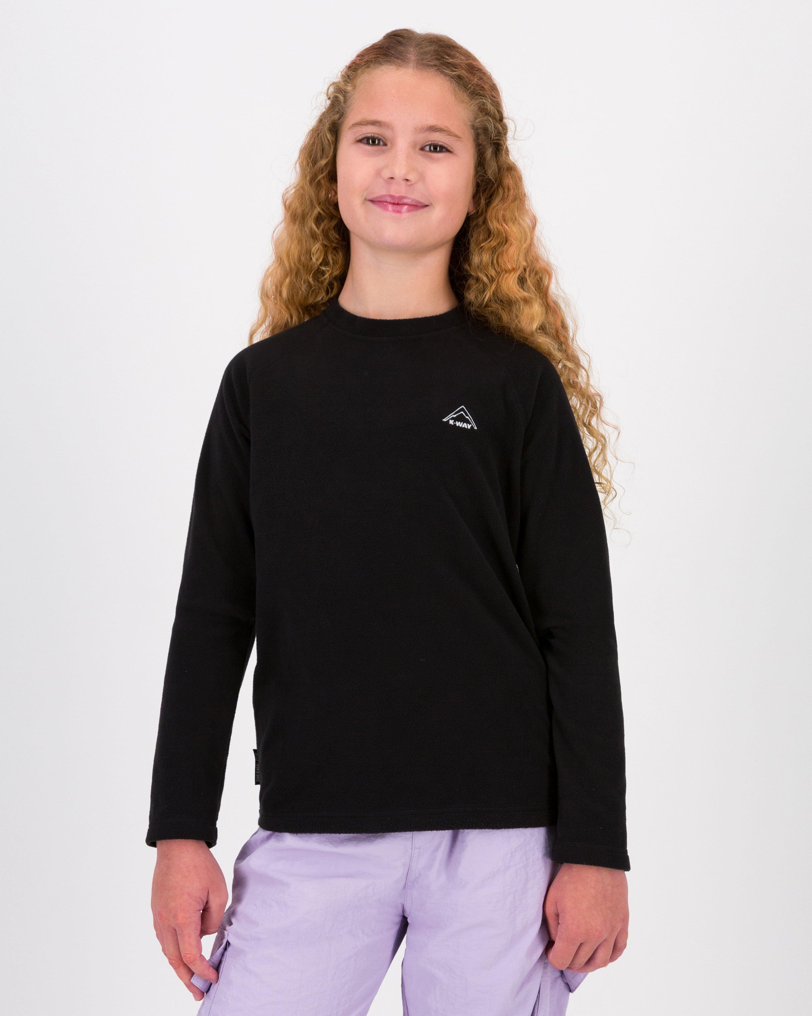 K-Way Youth ECO Hawk Crewneck Fleece Top -  Black