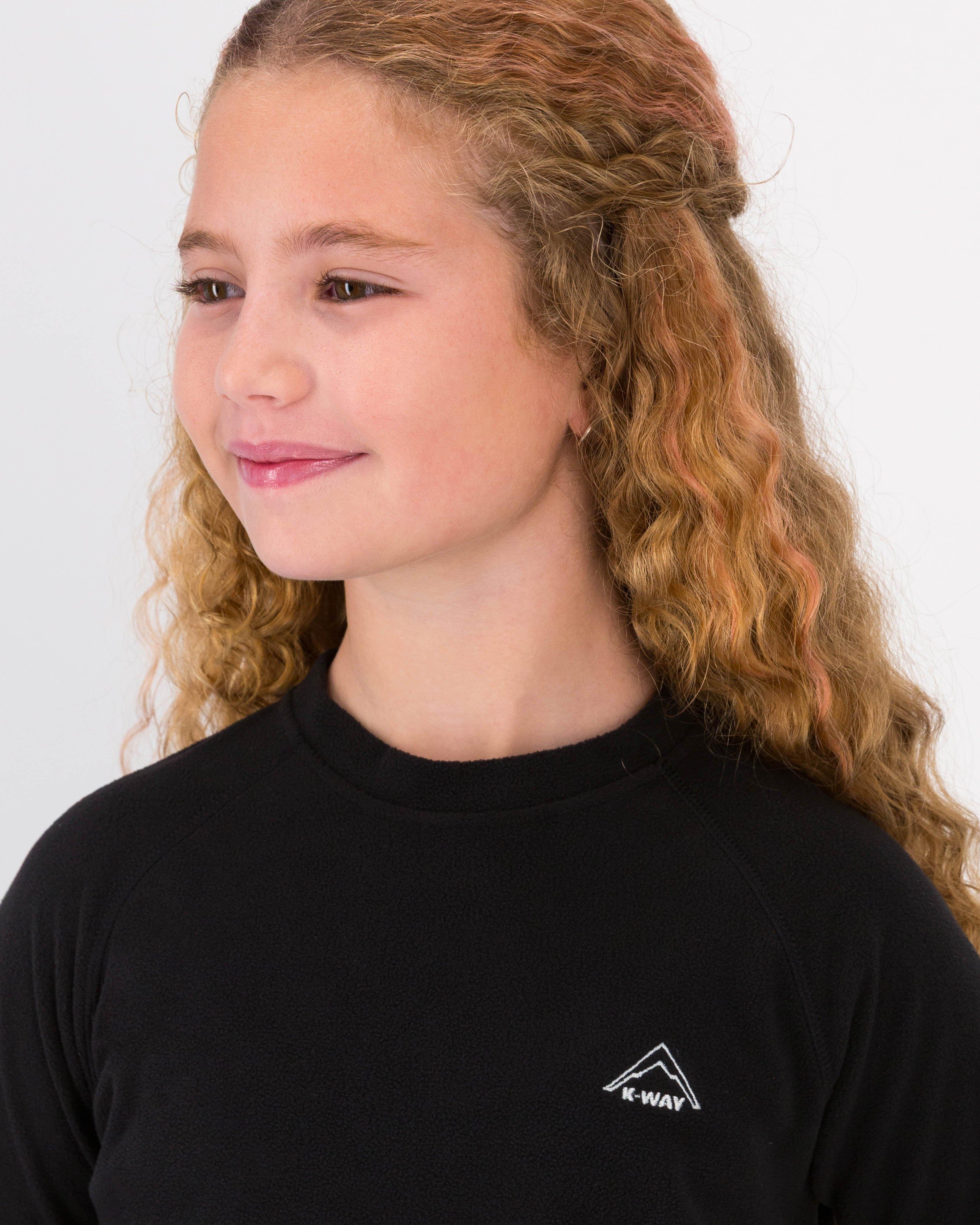 K-Way Youth ECO Hawk Crewneck Fleece Top -  Black