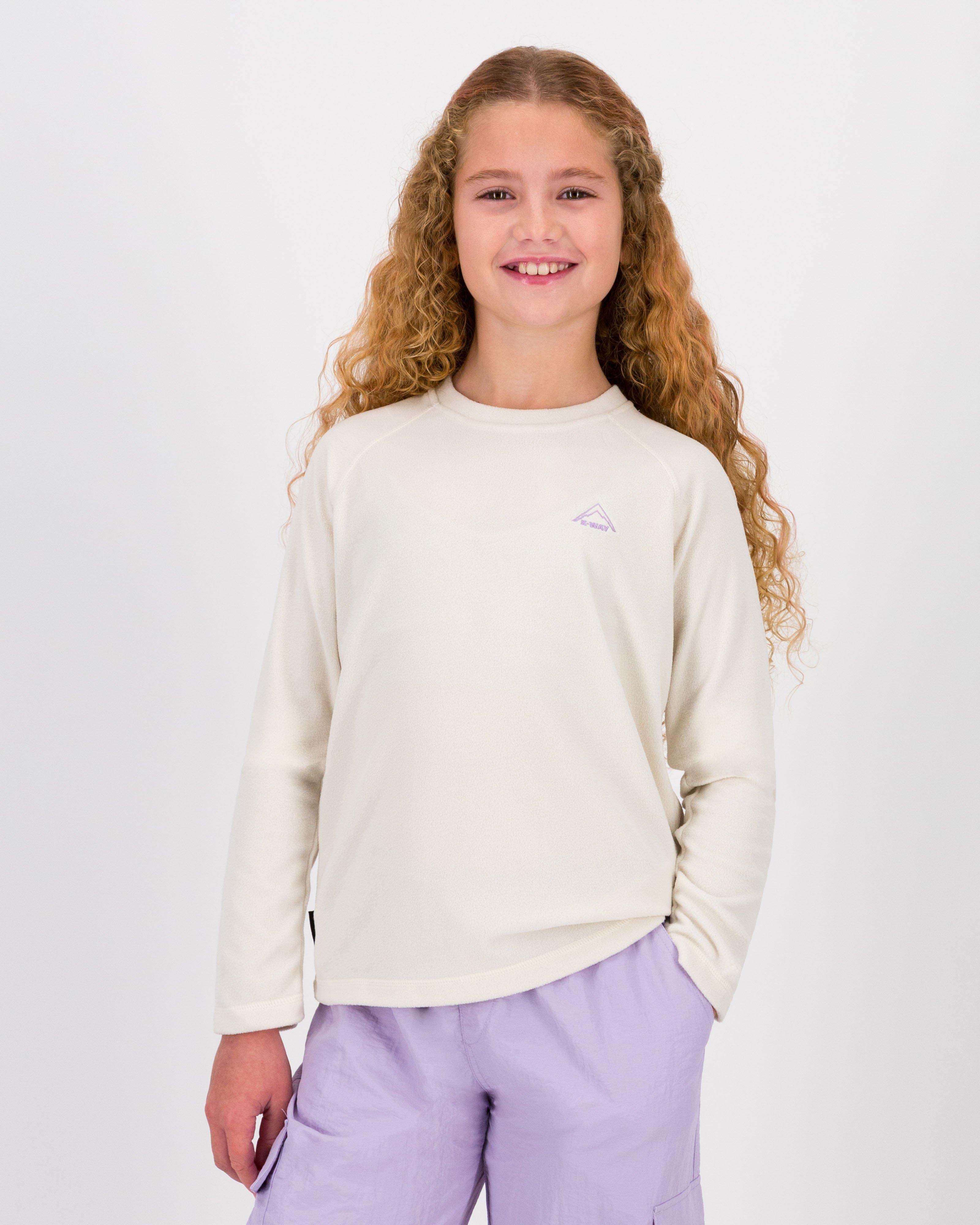 K-Way Youth ECO Hawk Crewneck Fleece Top -  Milk