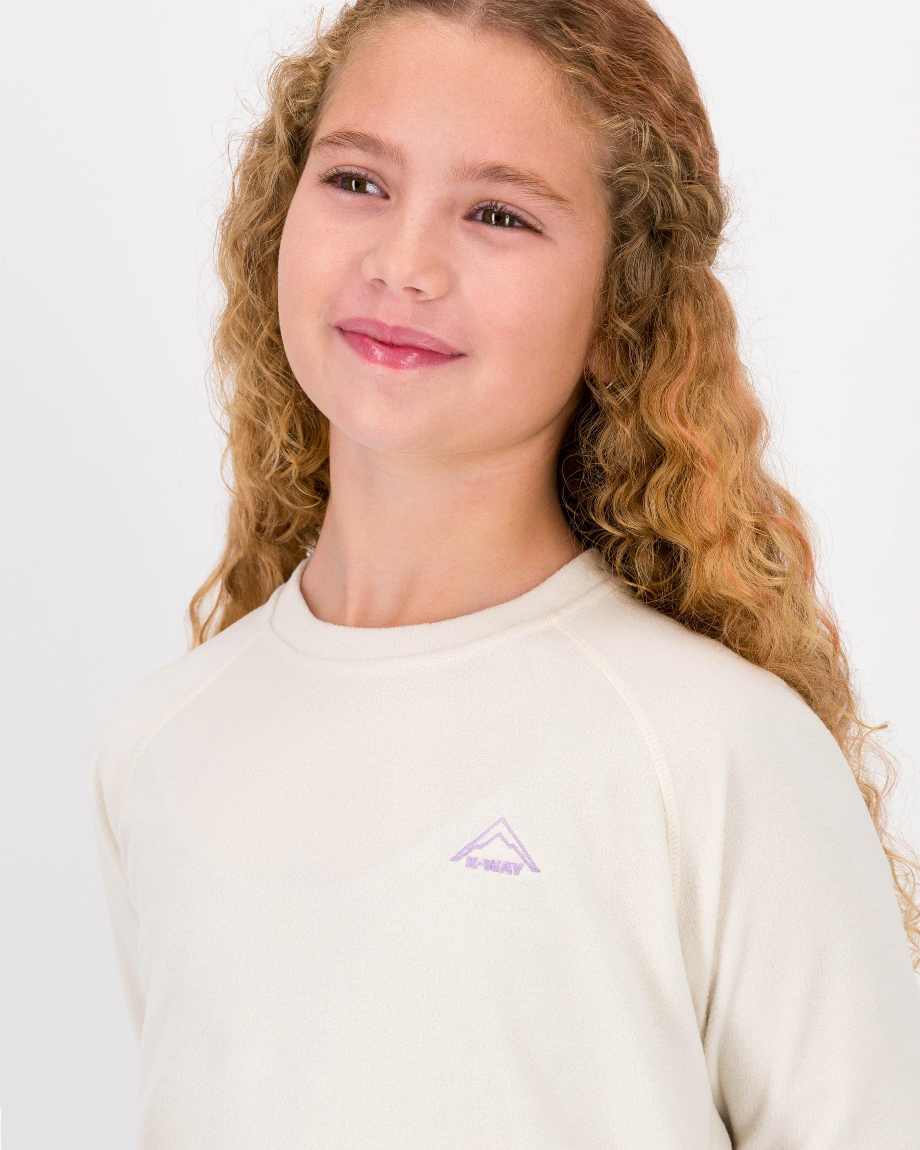 K-Way Youth ECO Hawk Crewneck Fleece Top -  Milk