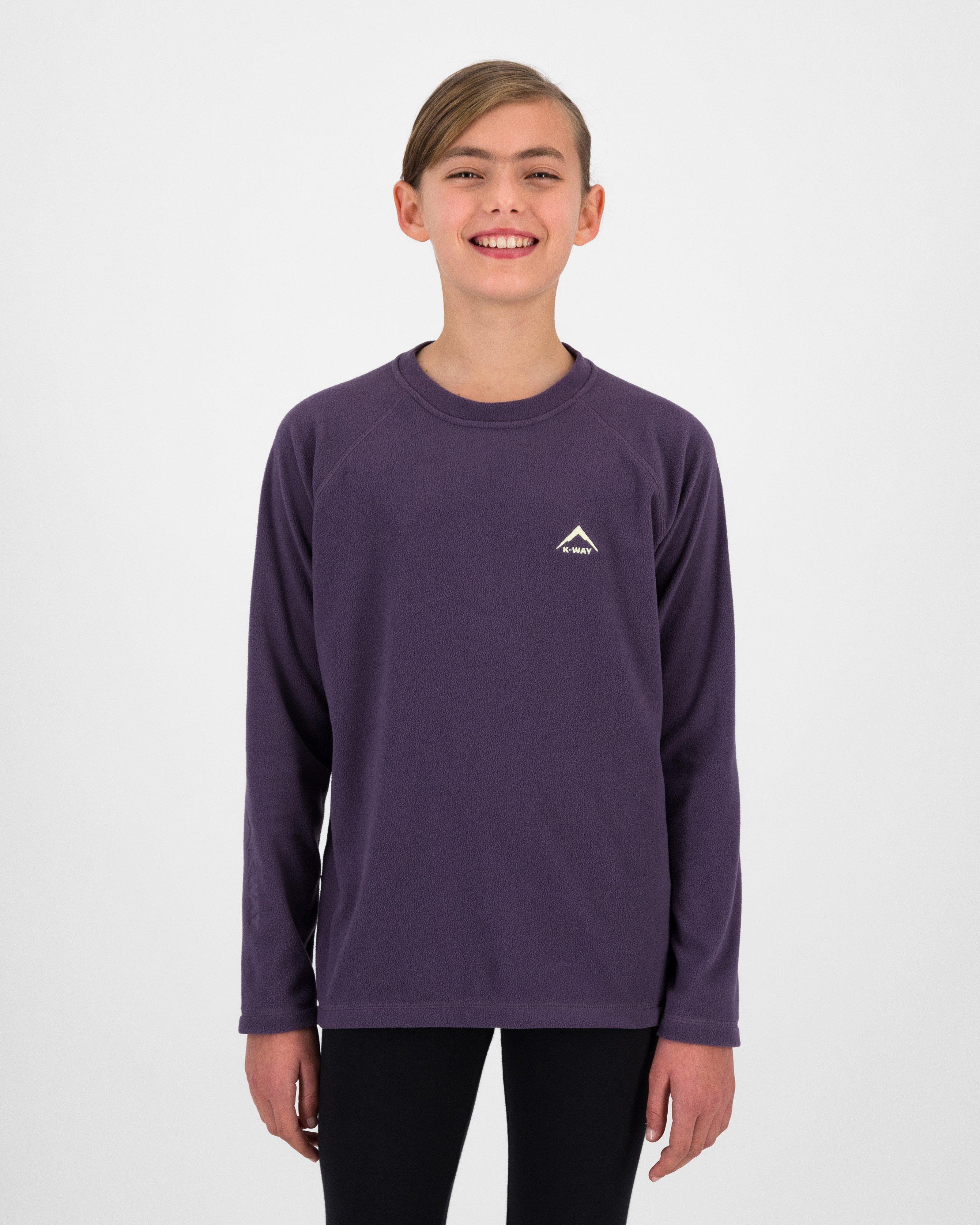 K-Way Youth ECO Hawk Crewneck Fleece Top -  Purple