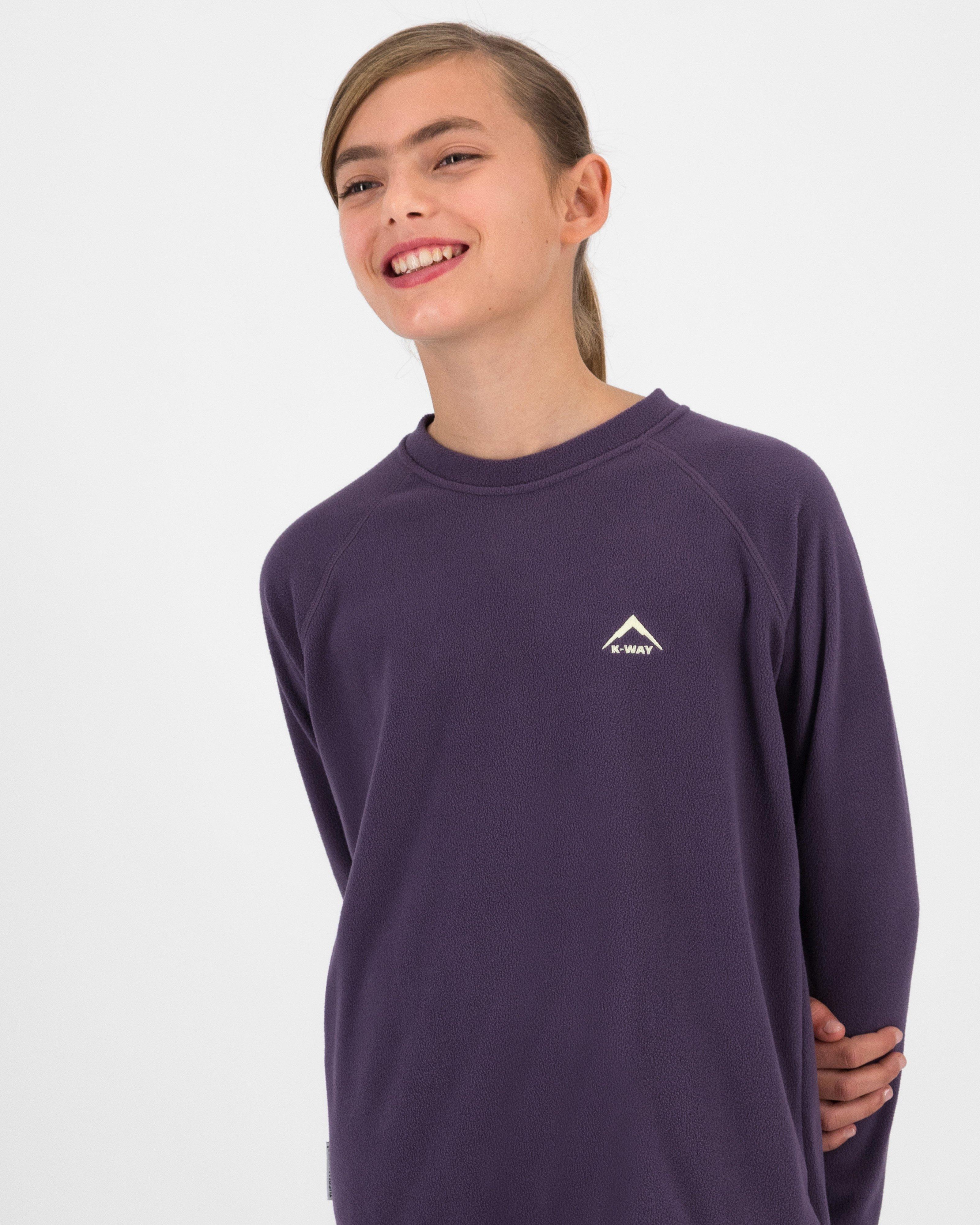 K-Way Youth ECO Hawk Crewneck Fleece Top -  Purple