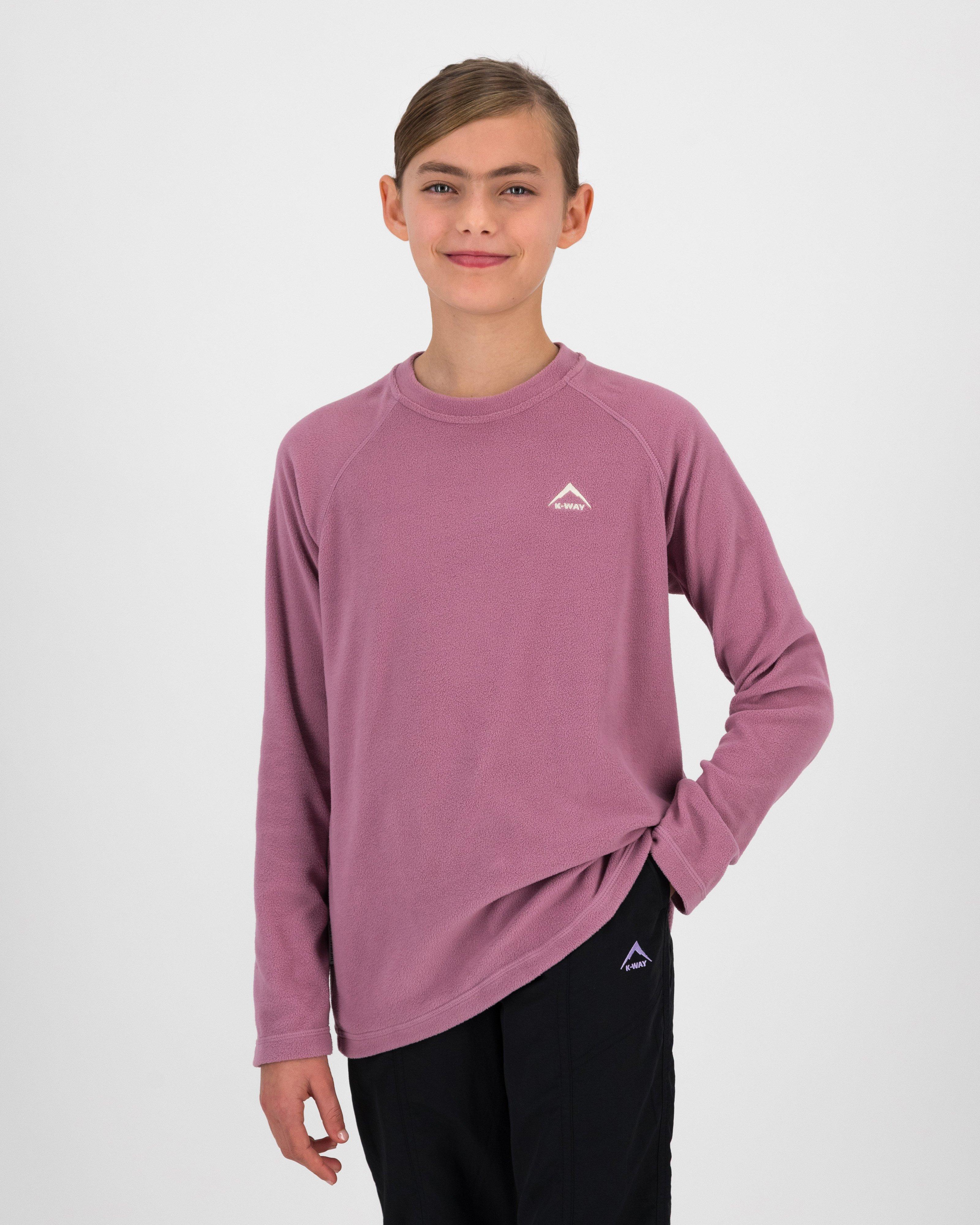 K-Way Youth ECO Hawk Crewneck Fleece Top -  Mauve