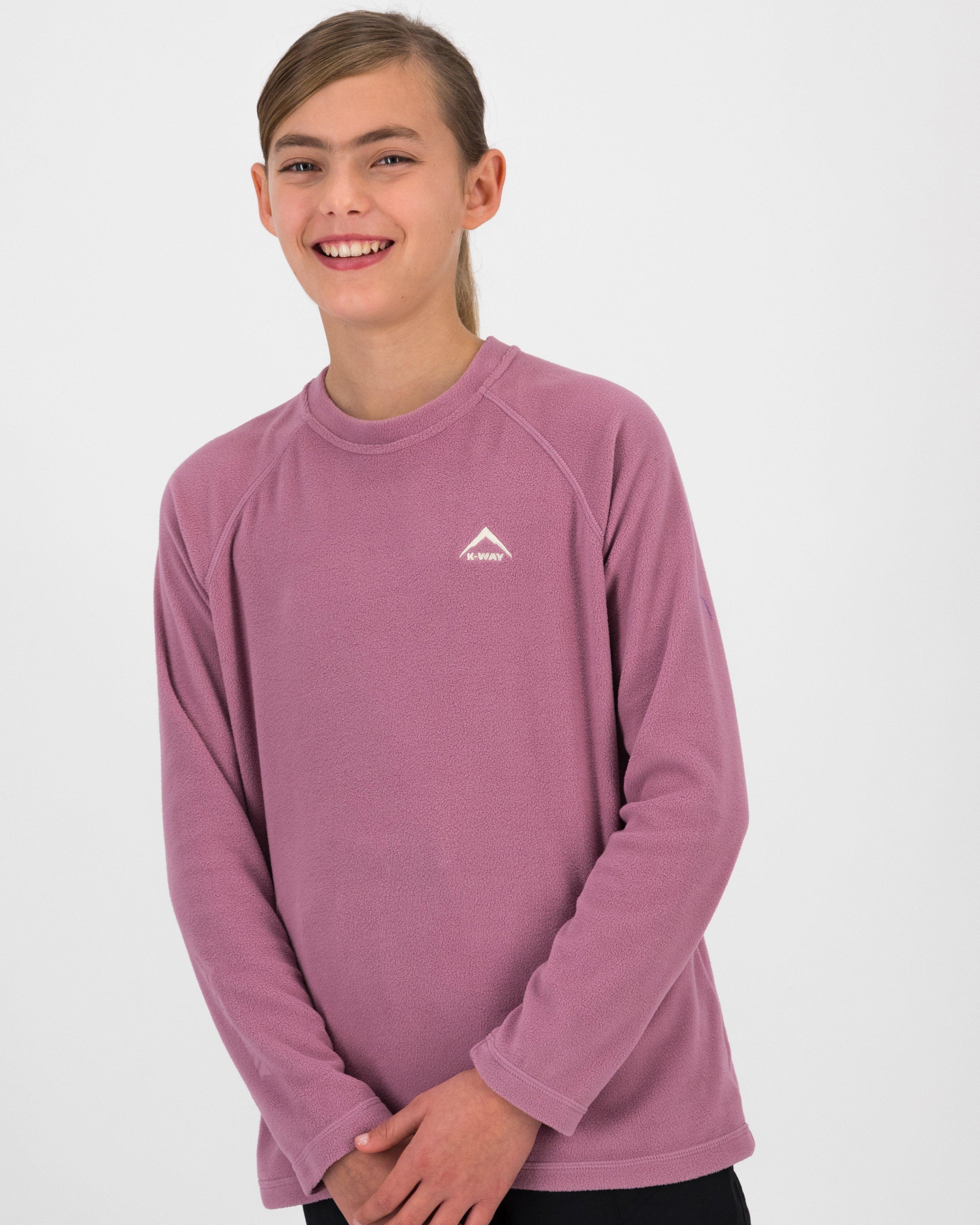 K-Way Youth ECO Hawk Crewneck Fleece Top -  Mauve