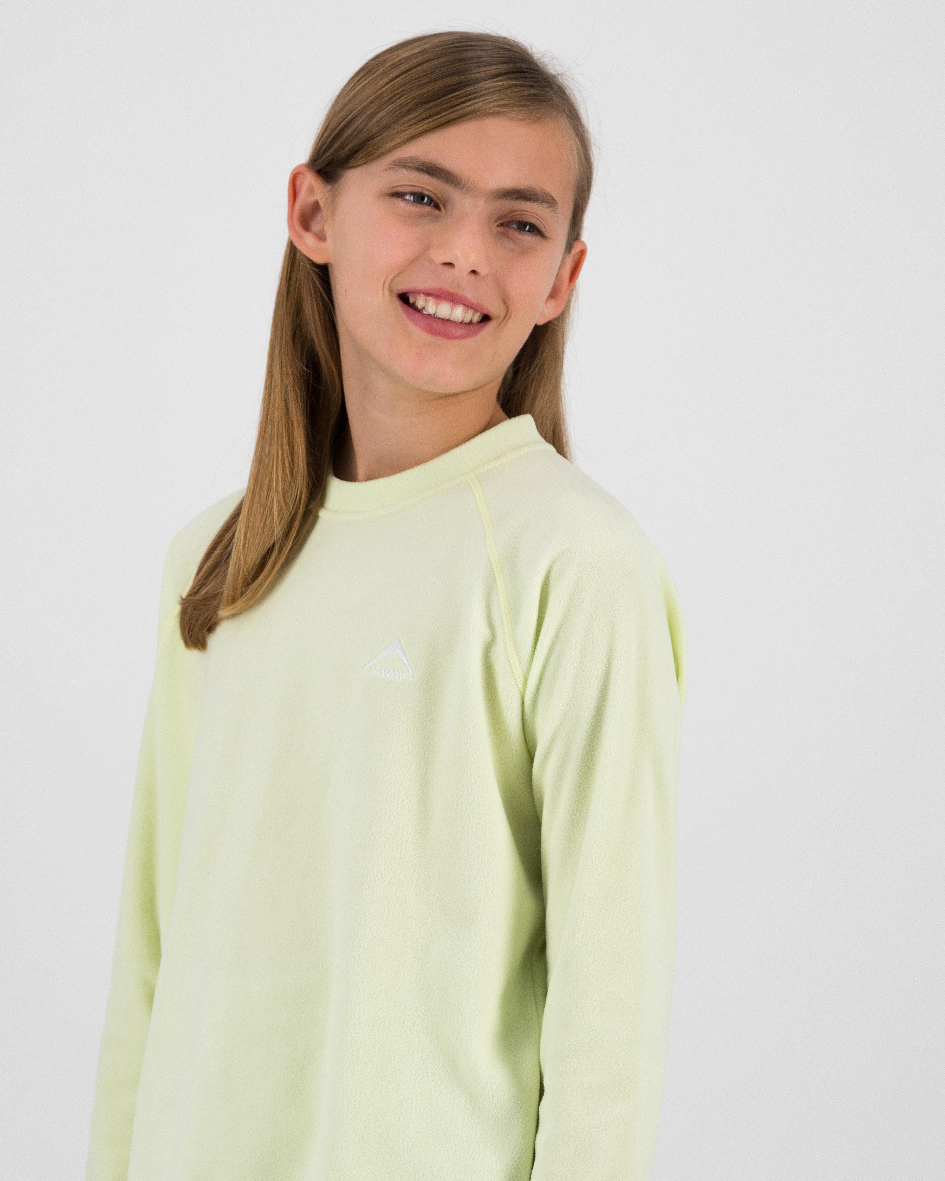 K-Way Youth ECO Hawk Crewneck Fleece Top -  Lime