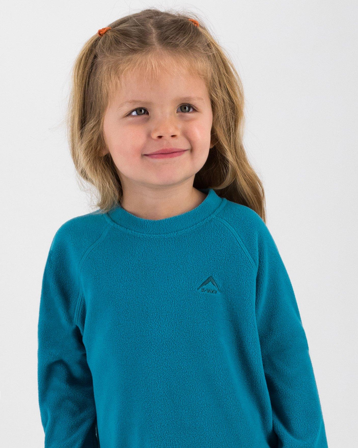 K-Way Kids Girls' Hawk ECO Fleece Top -  Turquoise