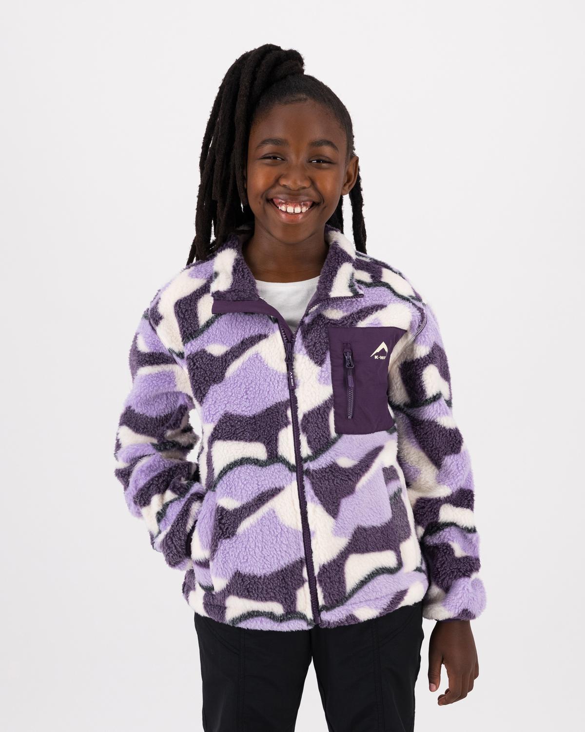 K-Way Youth Kodiak Printed Shaggy Fleece Jacket girls | Cape Union Mart
