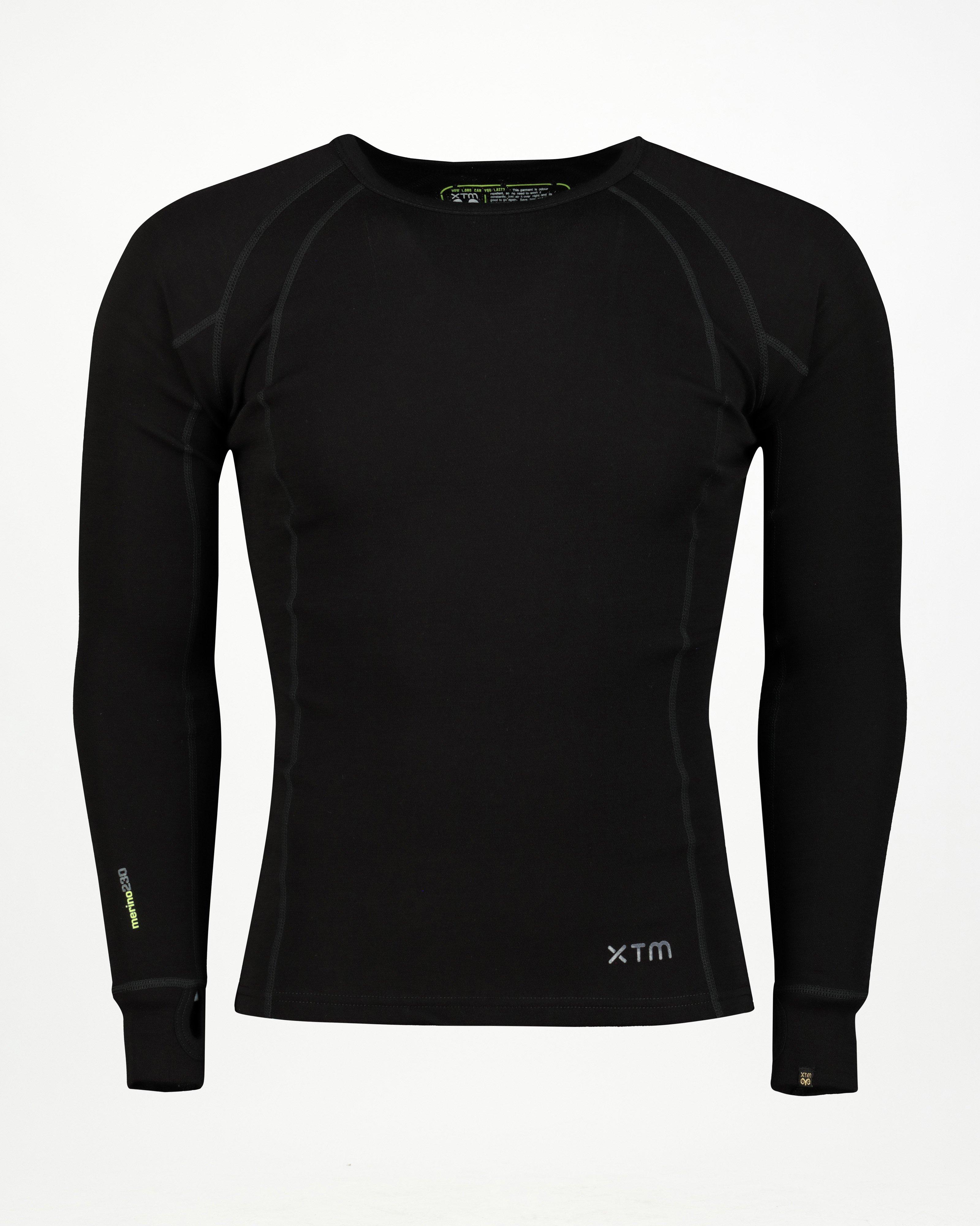 XTM Men's Merino 230 Thermal Top -  Black