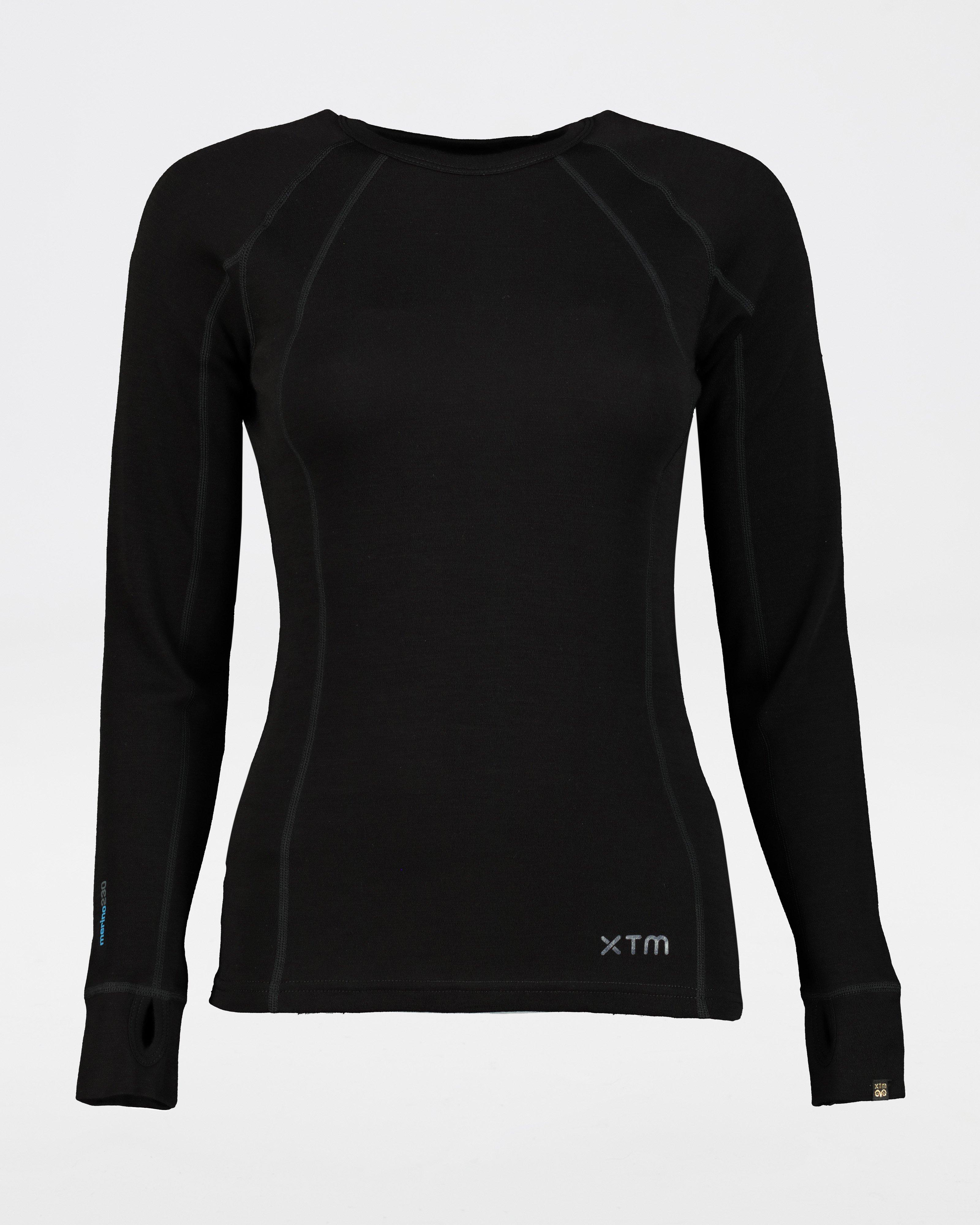 XTM Women's Merino 230 Long-Sleeve Thermal Top -  Black